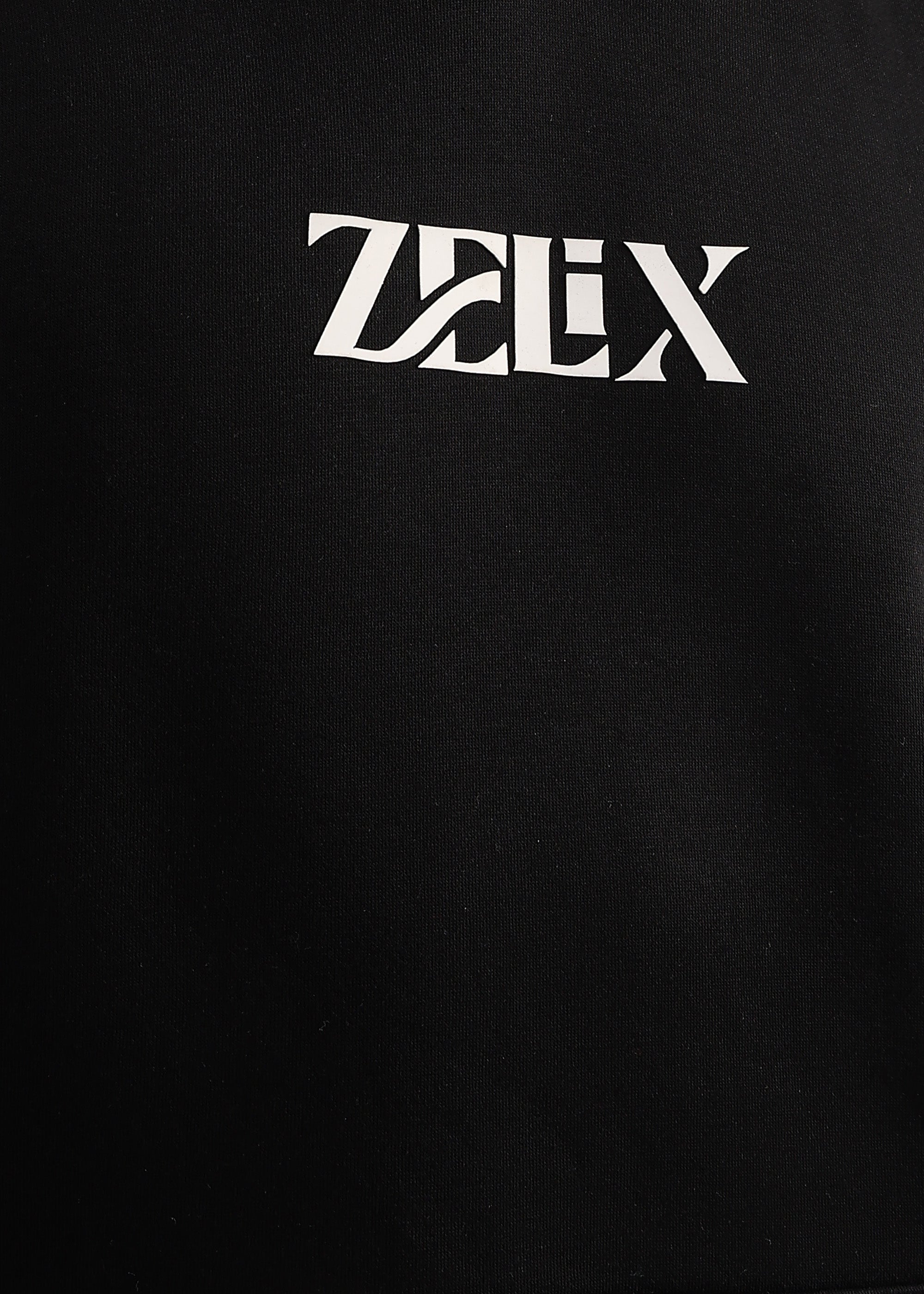 REBEL THREAD FLEECE HOODIE (BLACK WHITE)