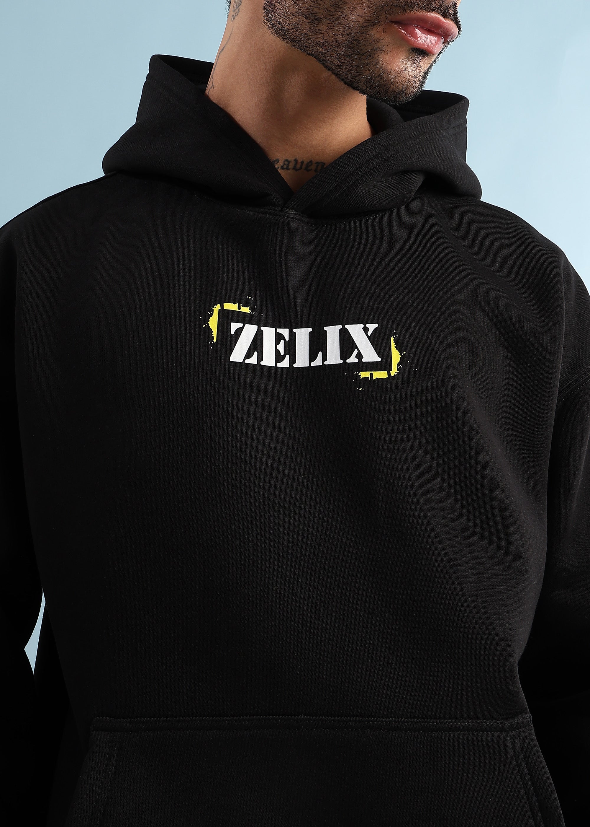 URBAN STREET BEAT FLEECE HOODIE (BLACK)