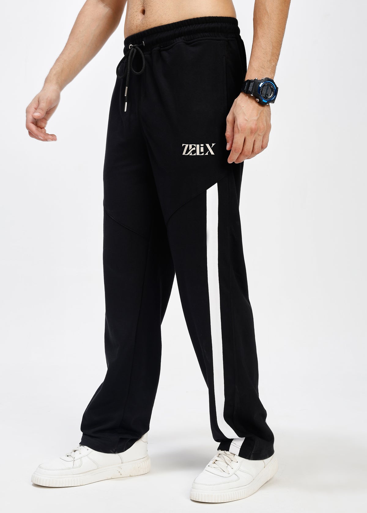 Monochrome Split Jogger Black