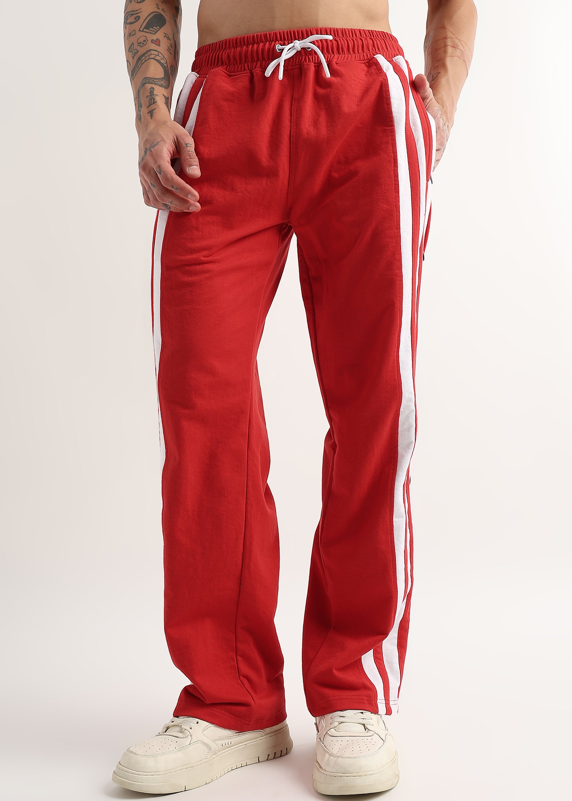STRIPED HUSTLE JOGGER (RED)