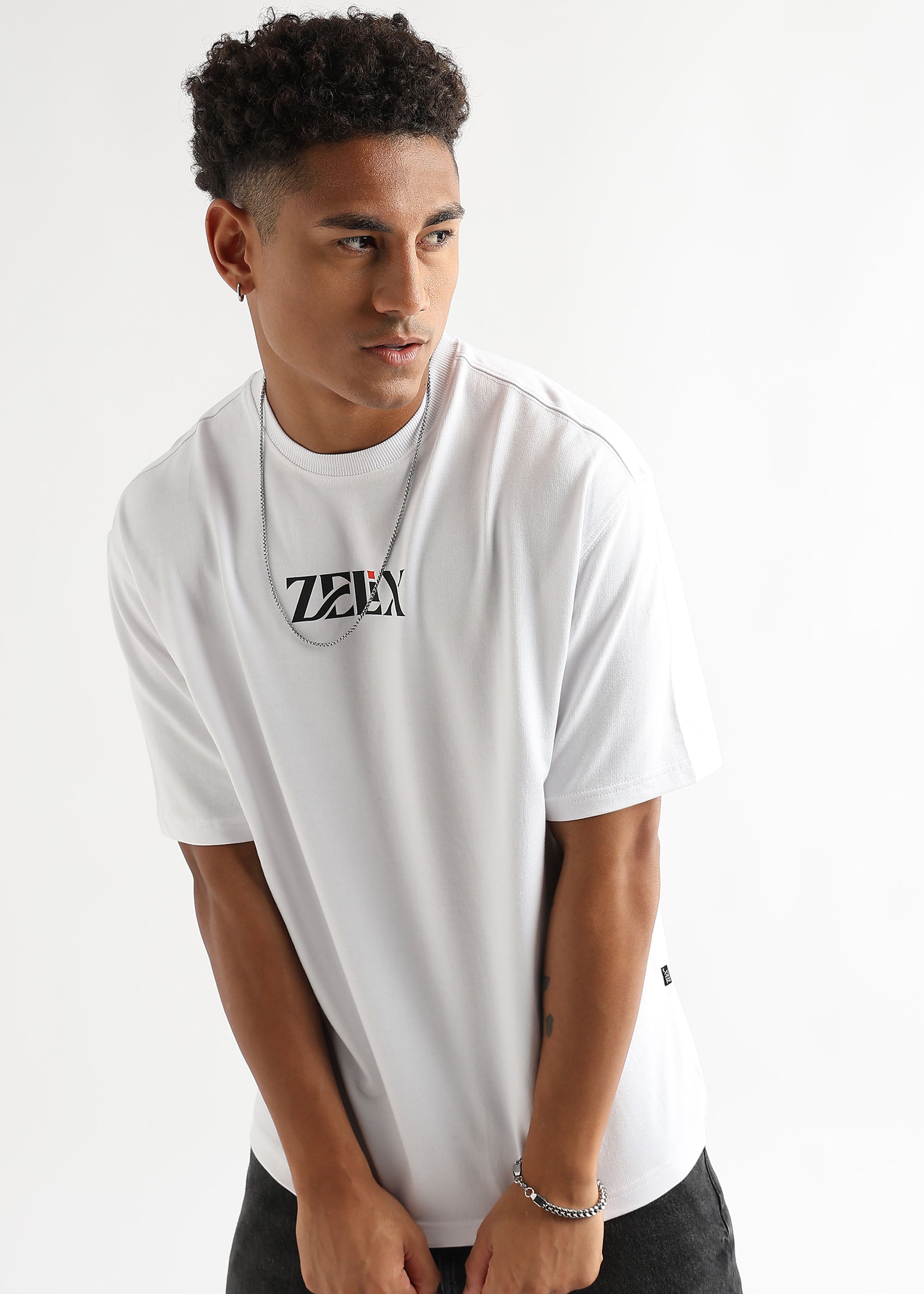 White Wings of Belief oversized graphic streetwear tee