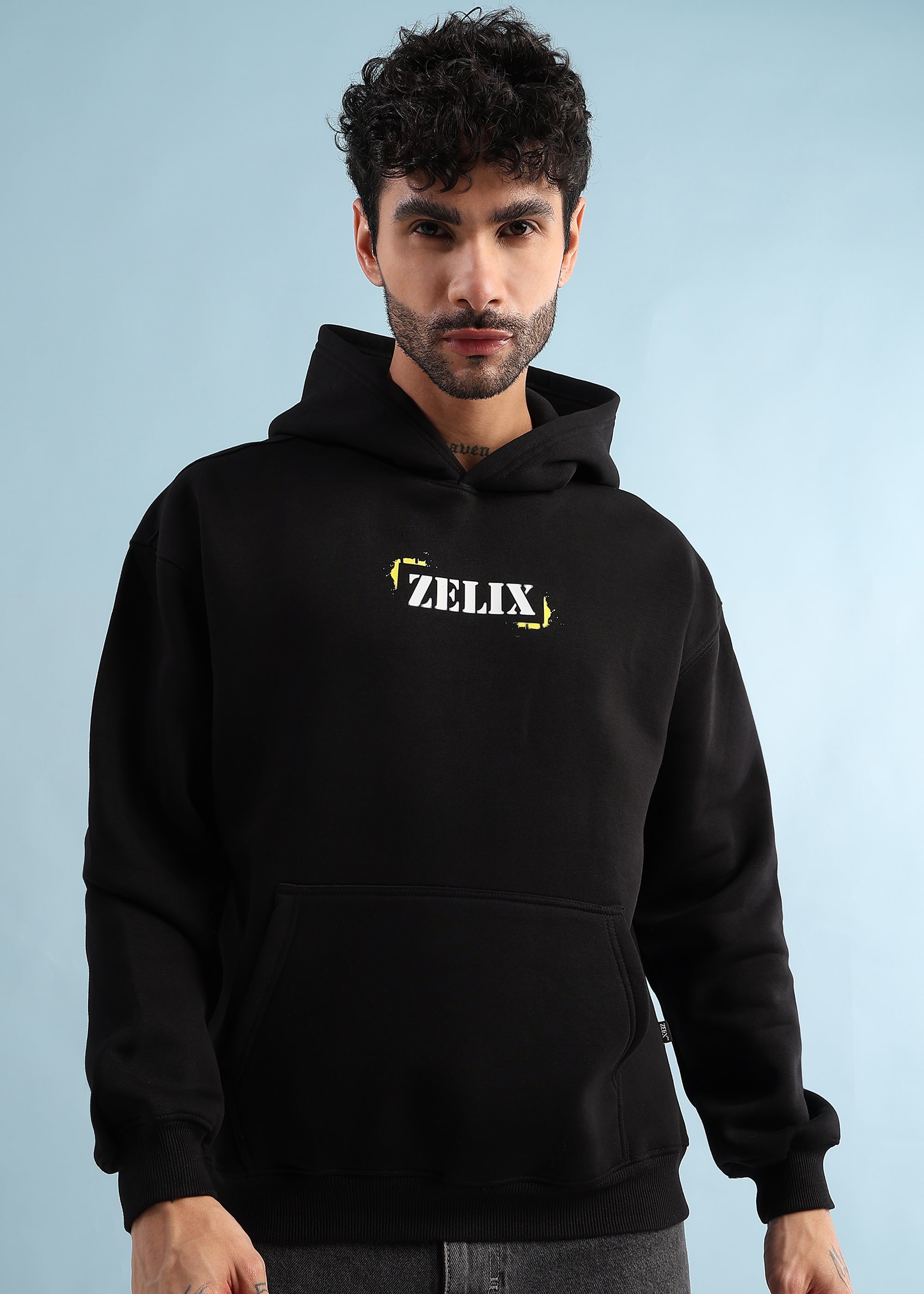 URBAN STREET BEAT FLEECE HOODIE (BLACK)