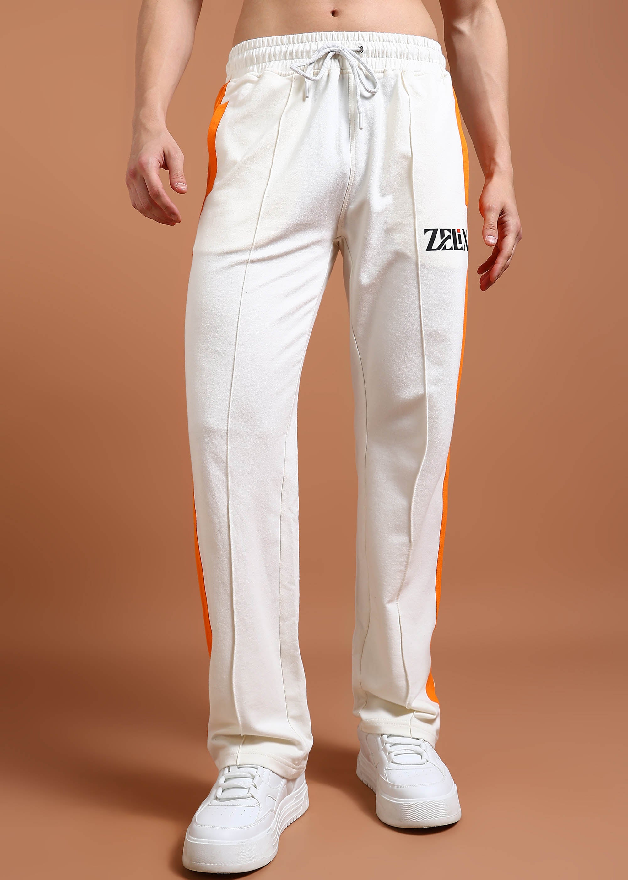 Breathable off-white streetwear jogger pants