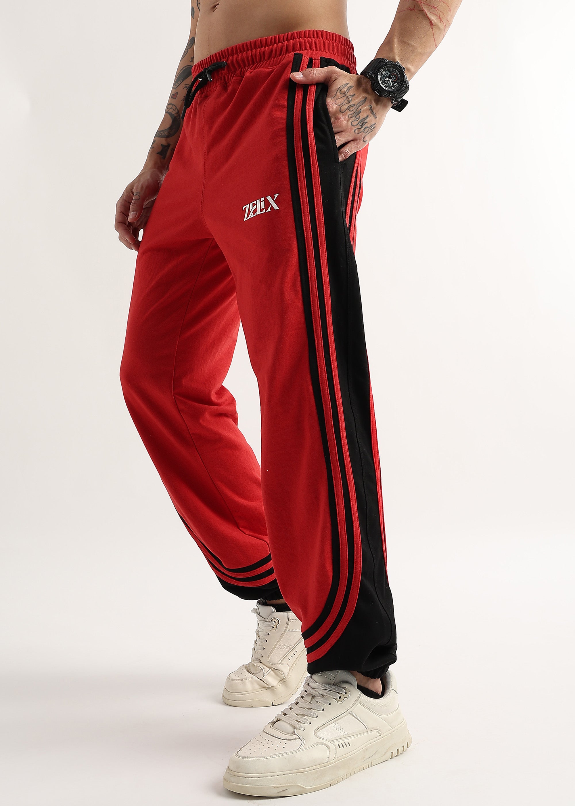 REDLINE CURVE JOGGER (RED BLACK)
