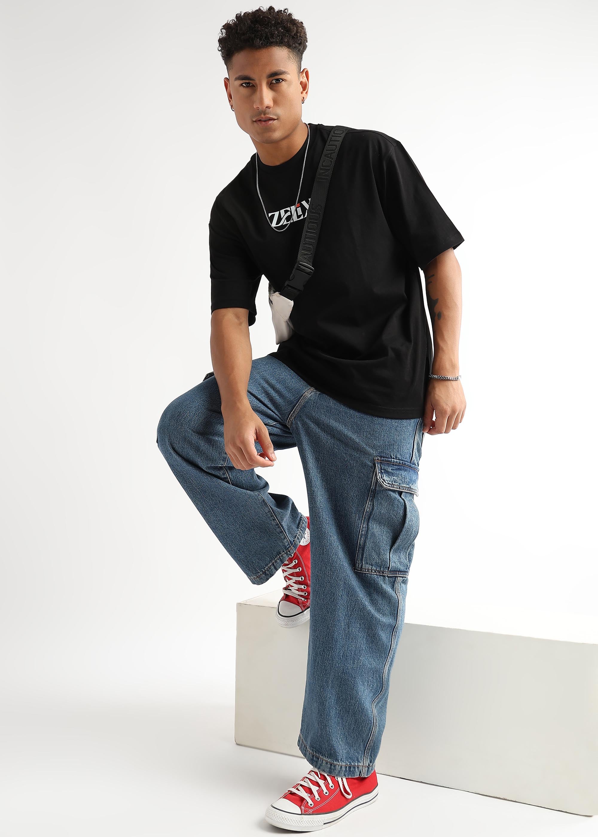 Heavy cotton oversized streetwear “Destroy” shirt