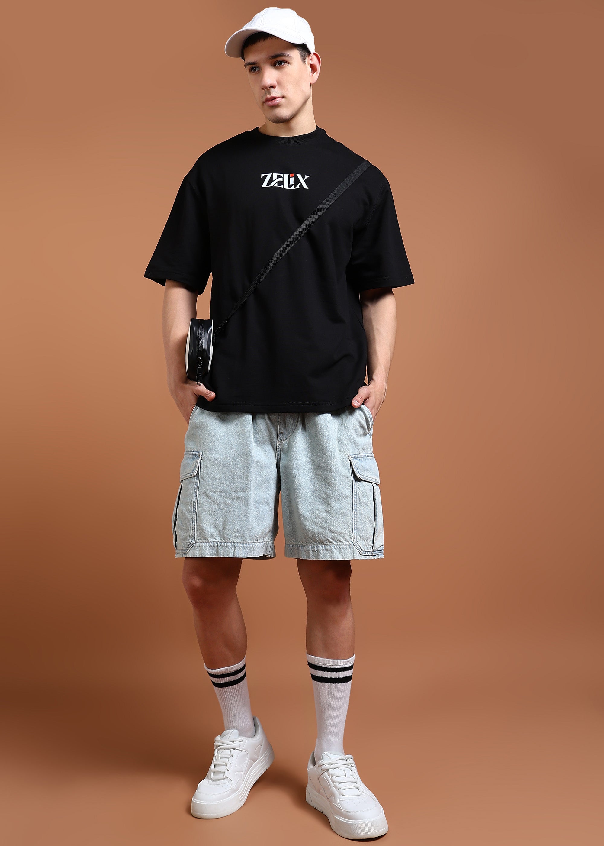 Bold graphic oversized t-shirt in black