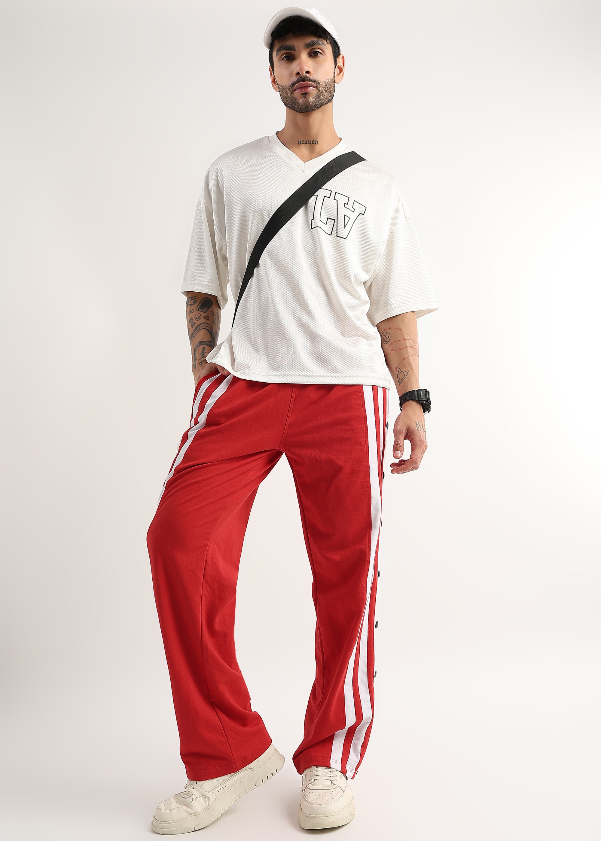 STRIPED HUSTLE JOGGER (RED)