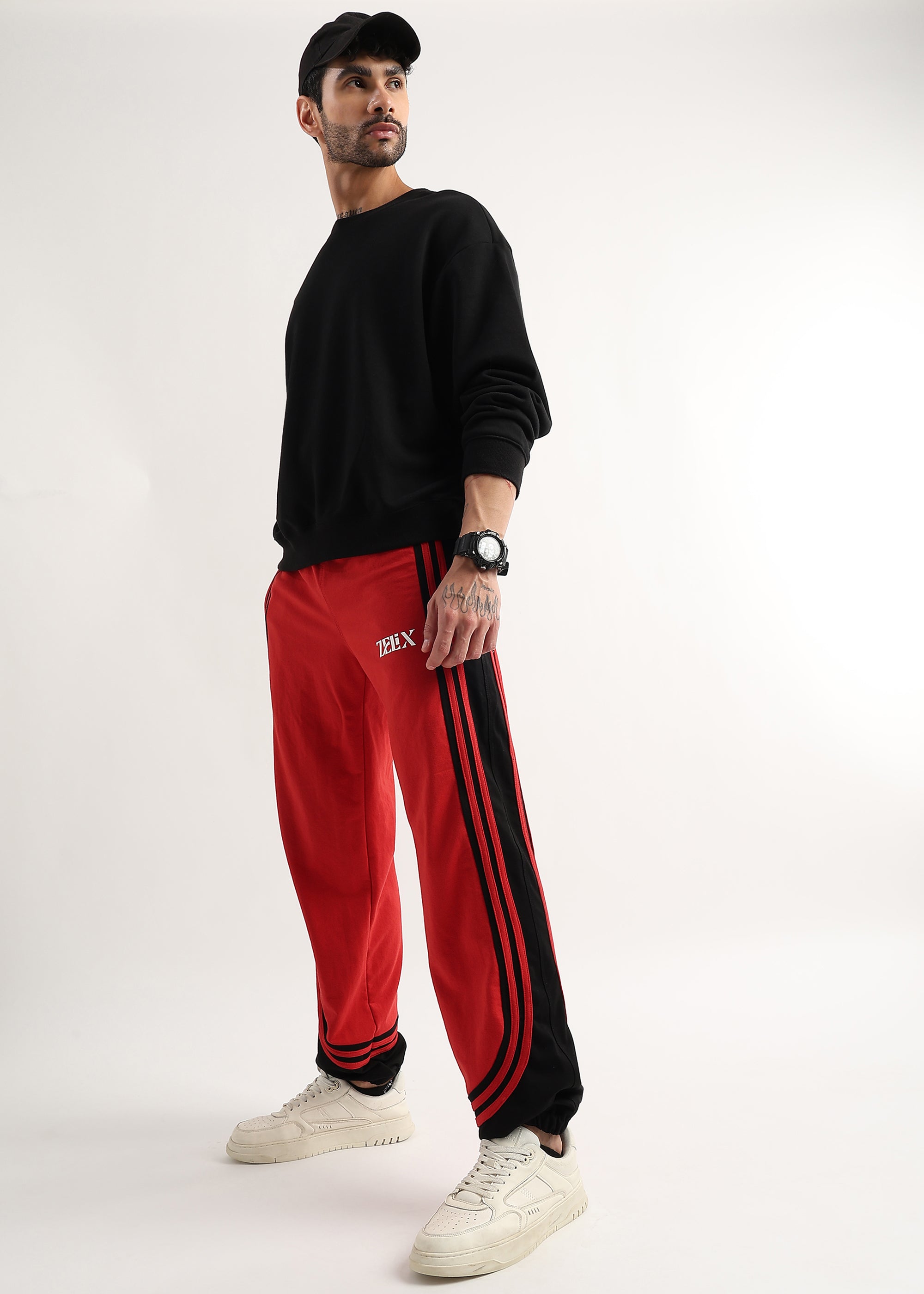 REDLINE CURVE JOGGER (RED BLACK)