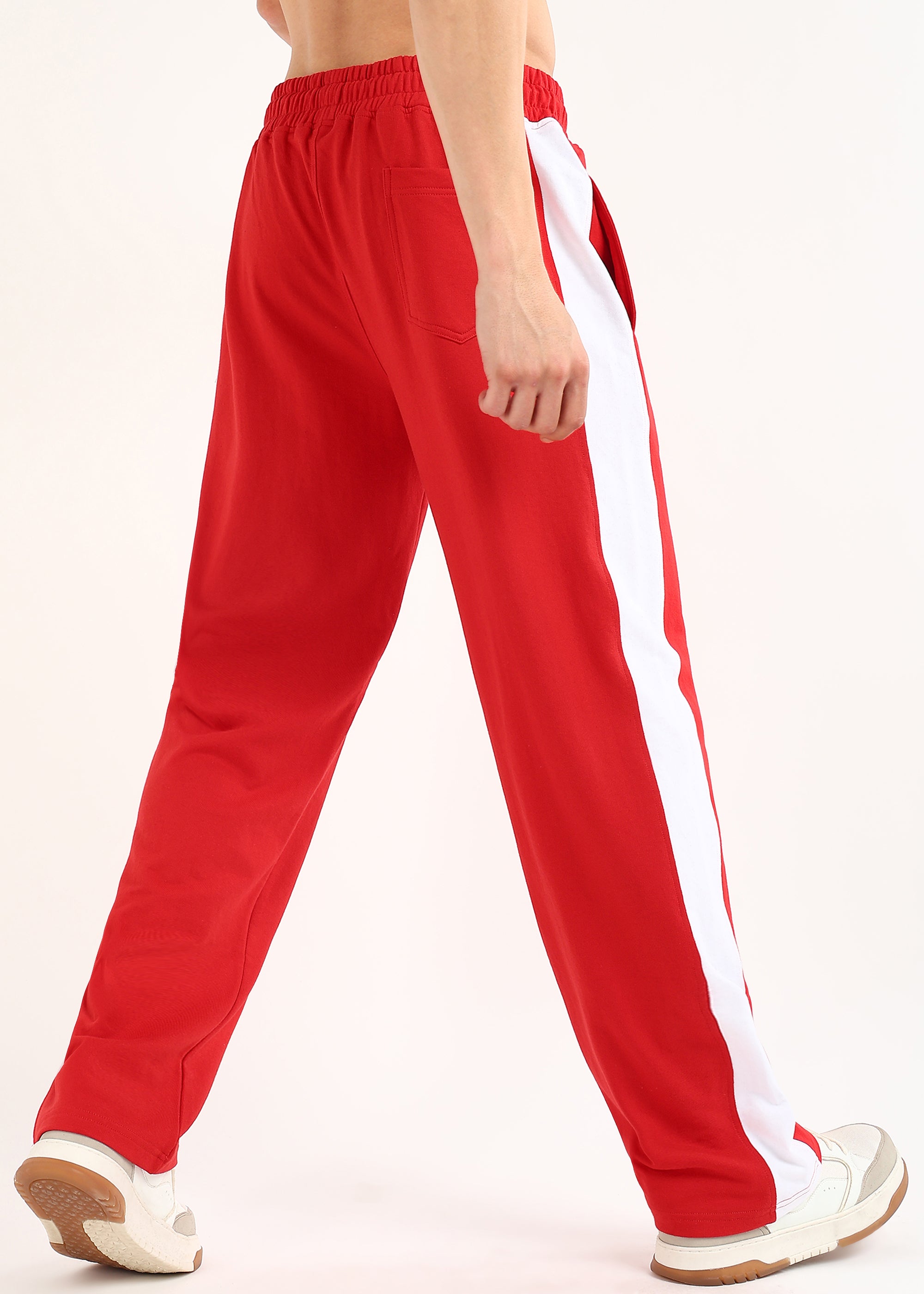 VORTEX SIDE SEAM JOGGERS (RED-WHITE)