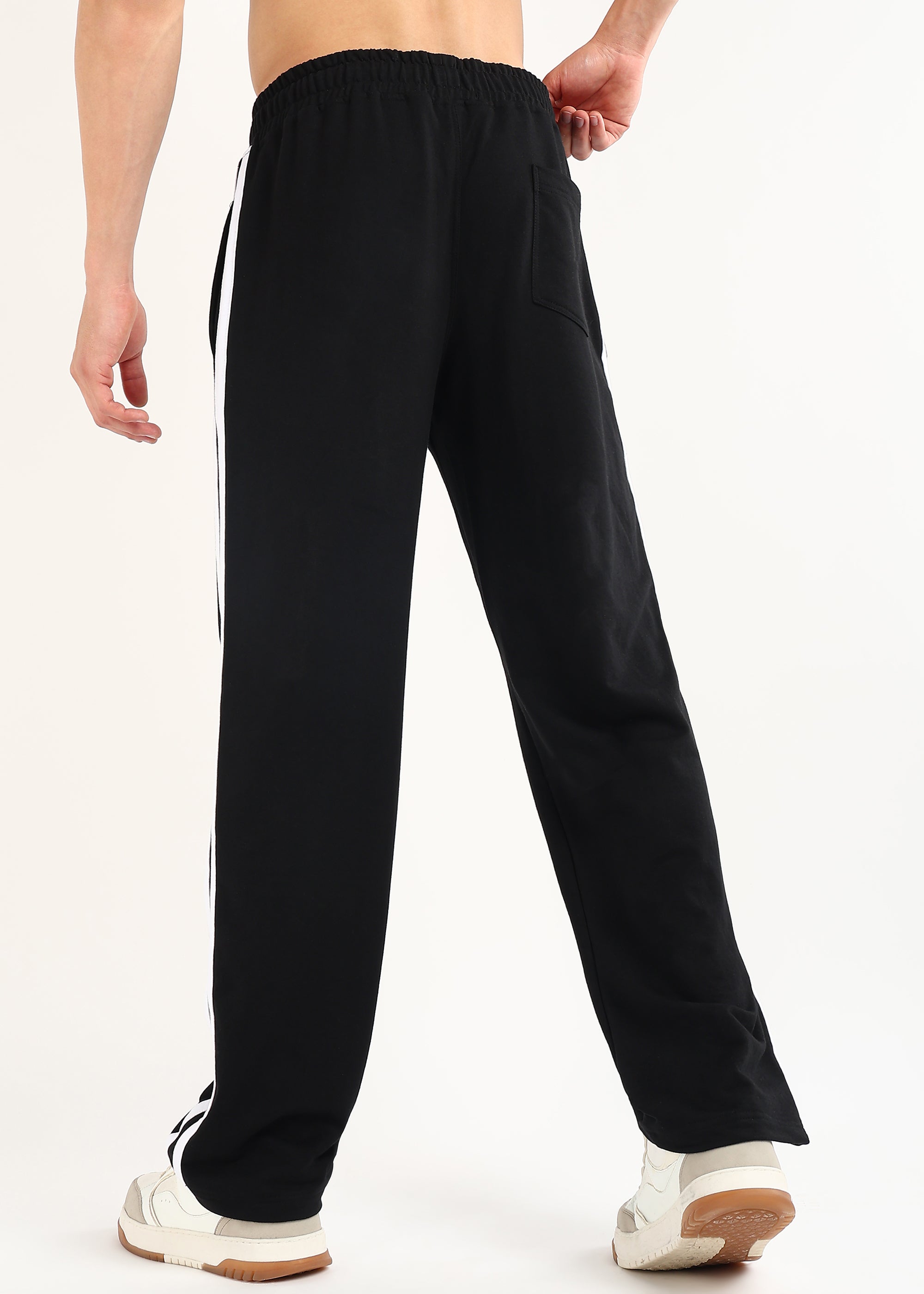 TITAN STRIPE JOGGERS (BLACK-WHITE)