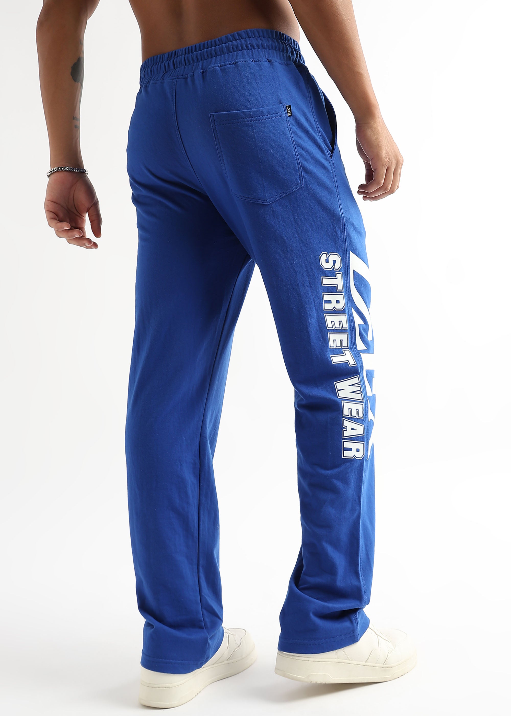 Unisex breathable joggers in royal blue streetwear style