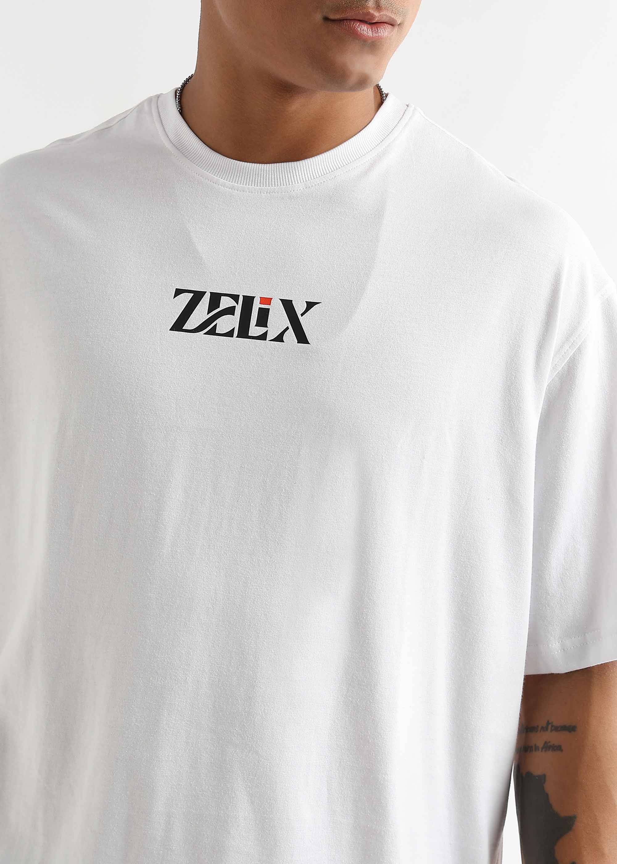 Trendy oversized casual white “Positive Vibes” tee