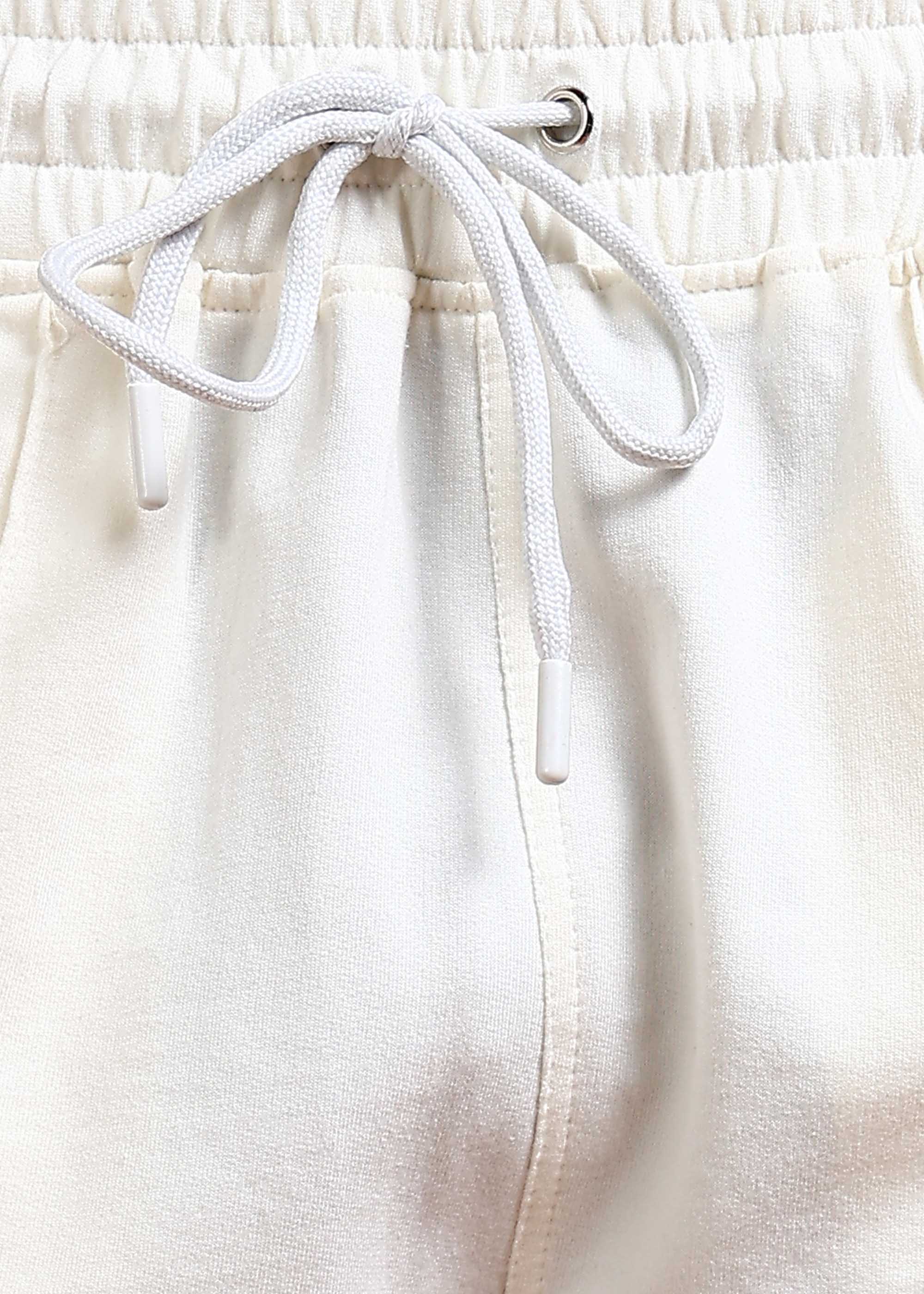 Cotton blend off-white-orange casual joggers