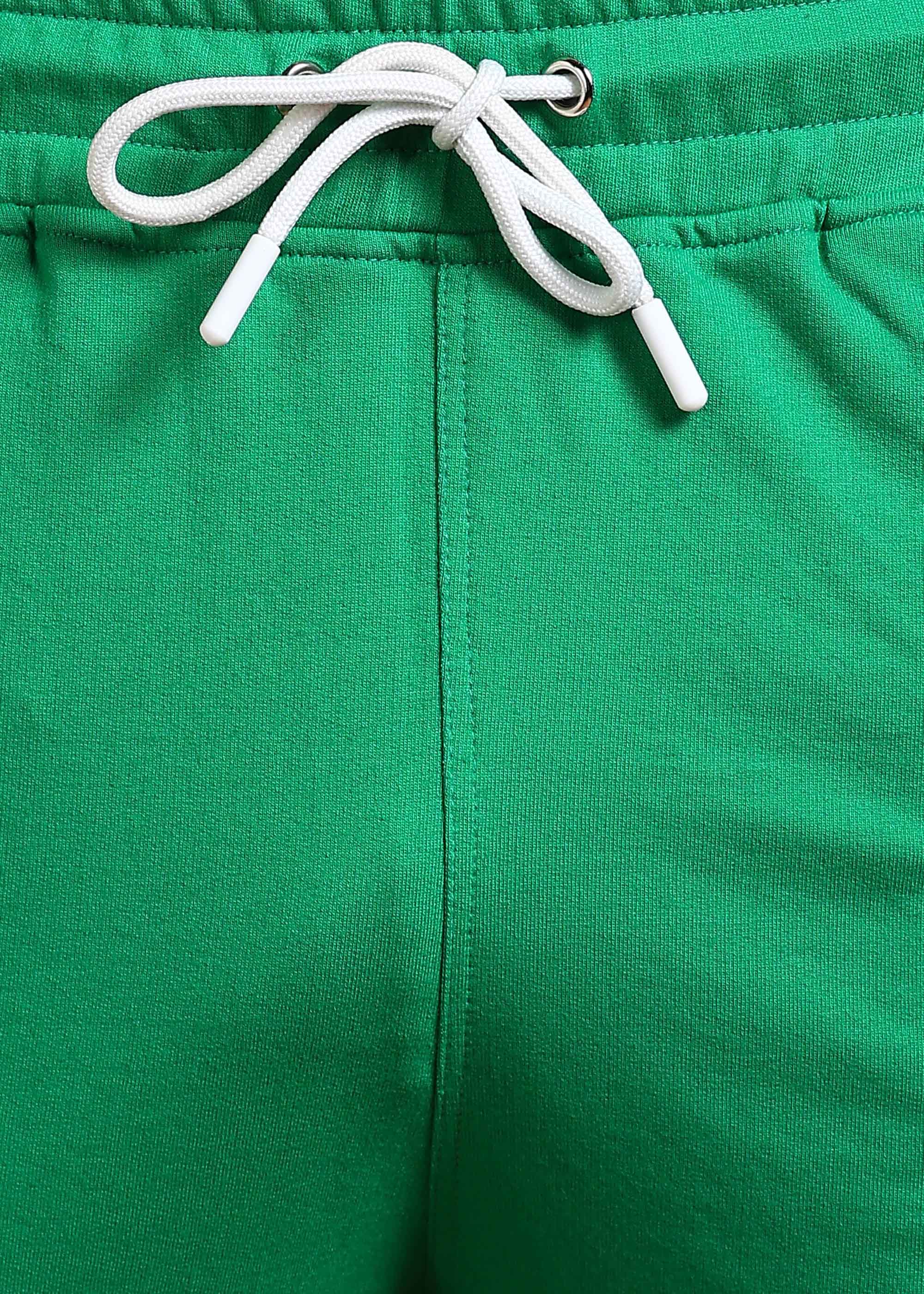 Athletic tapered green jogger trousers