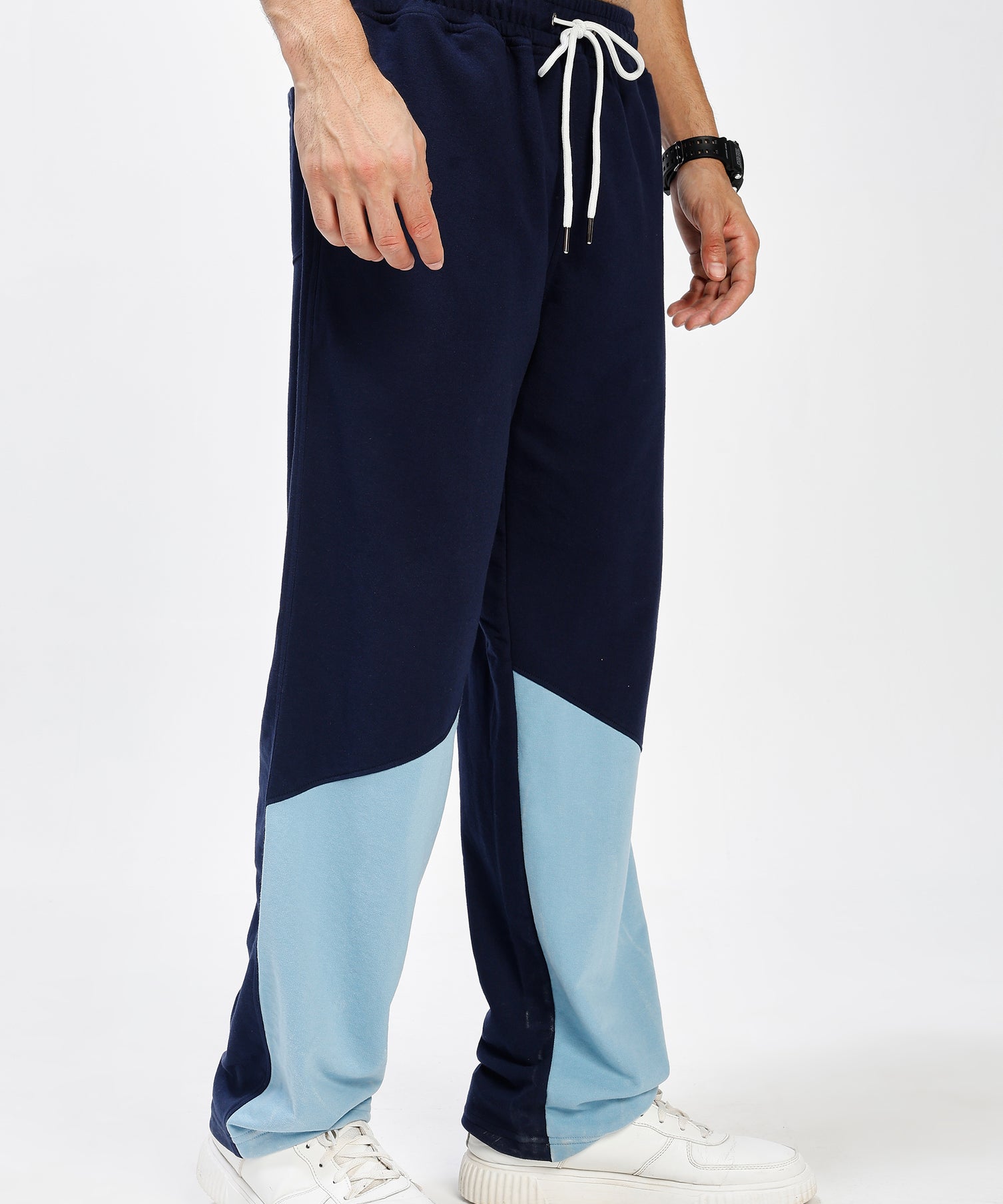 Split Wave Jogger Navy Sky Blue