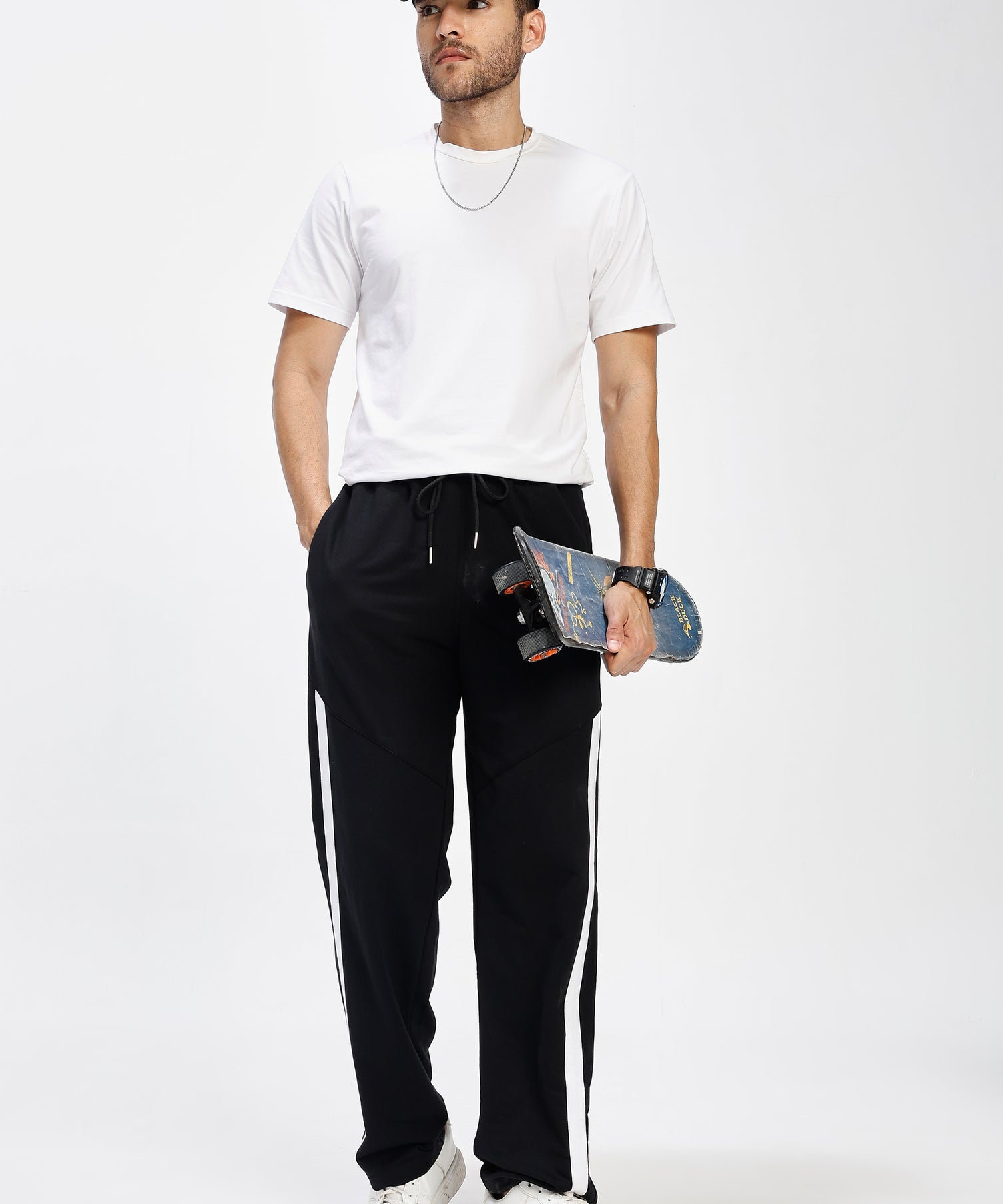 Monochrome Split Jogger Black