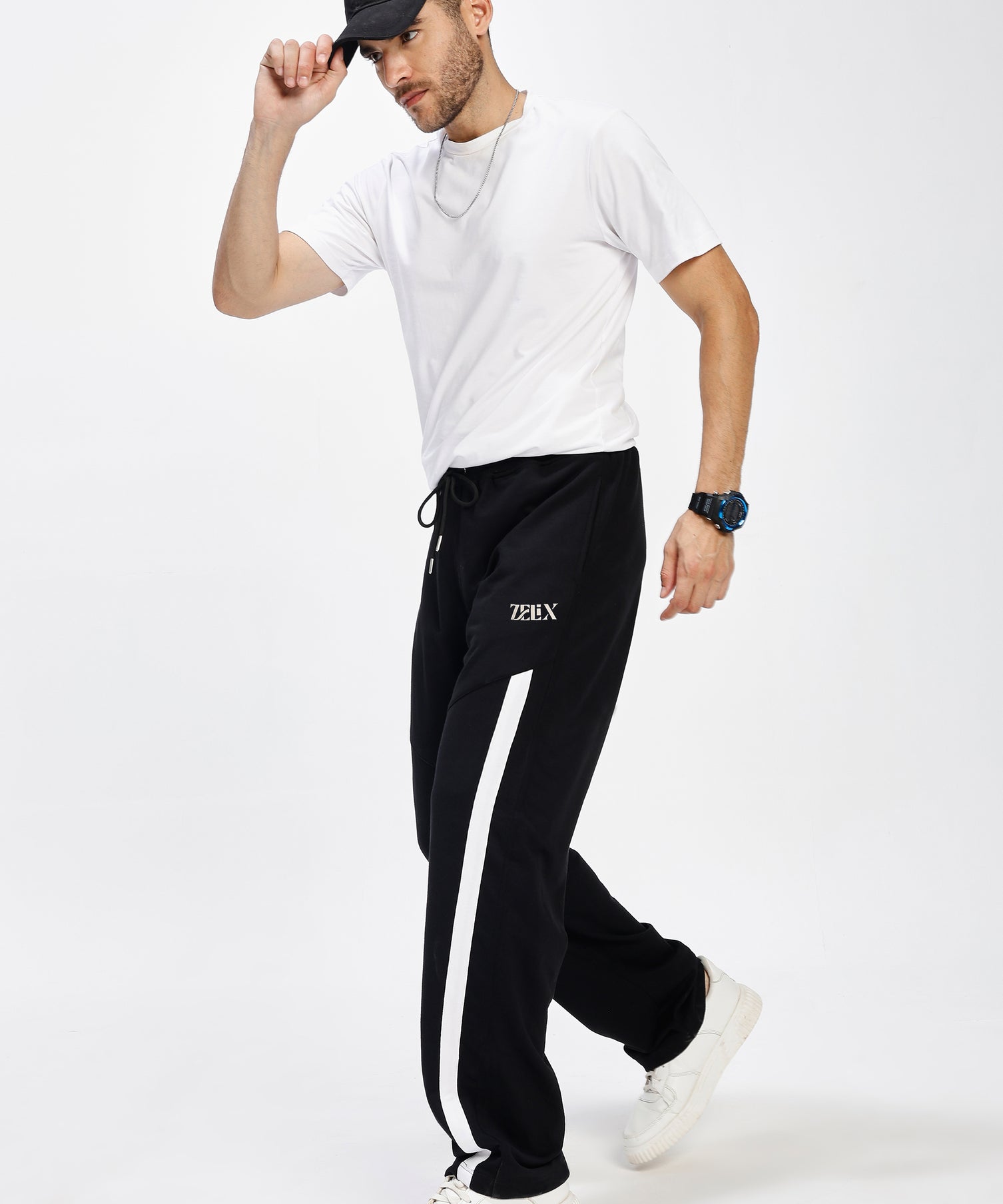 Monochrome Split Jogger Black