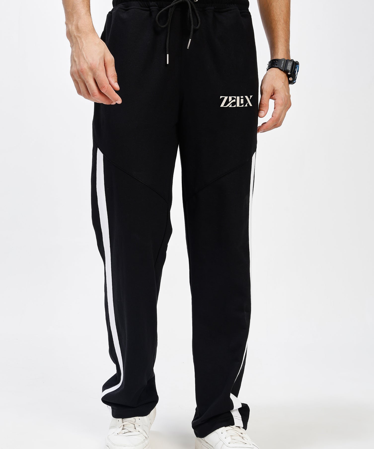 Monochrome Split Jogger Black