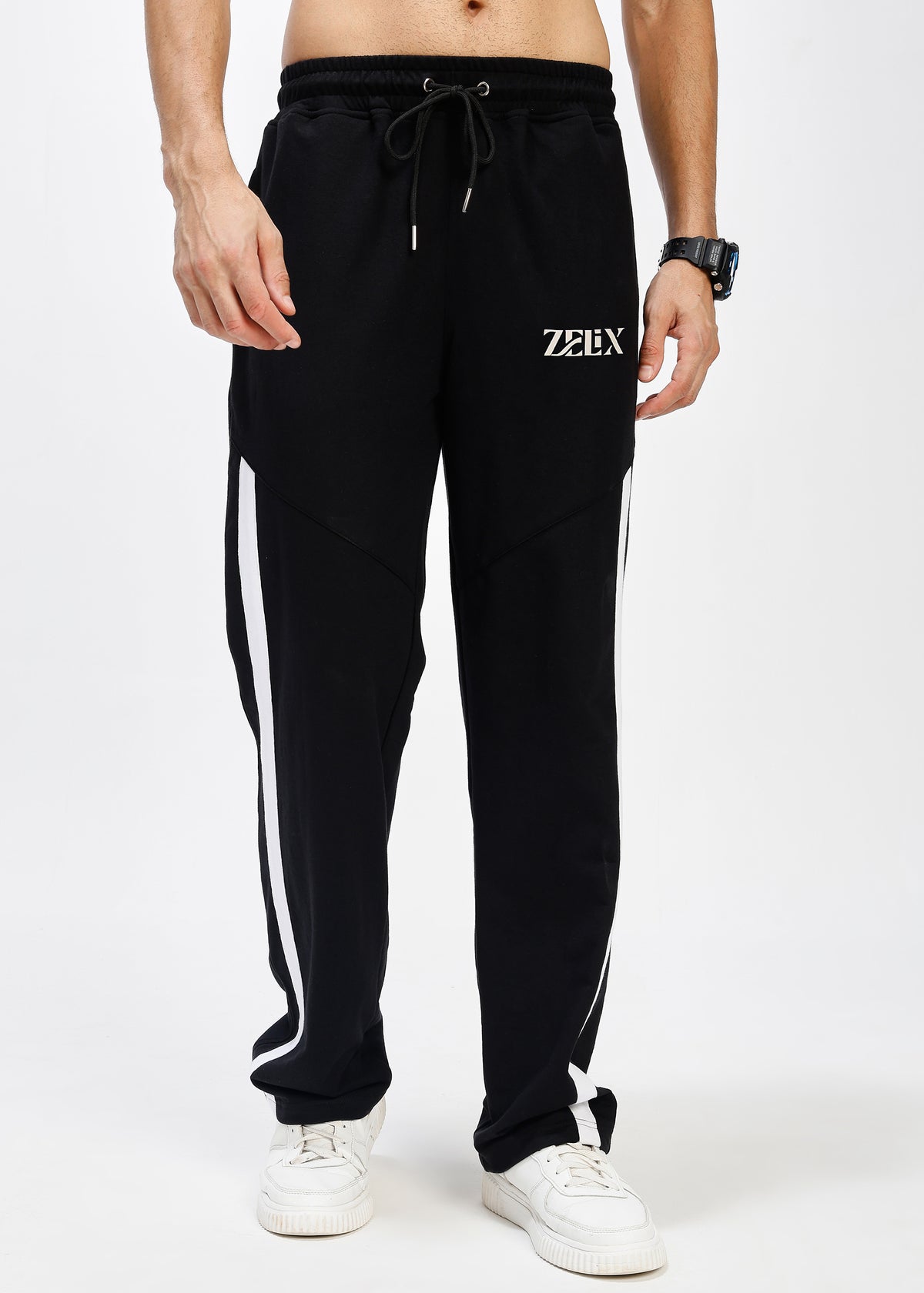 Monochrome Split Jogger Black