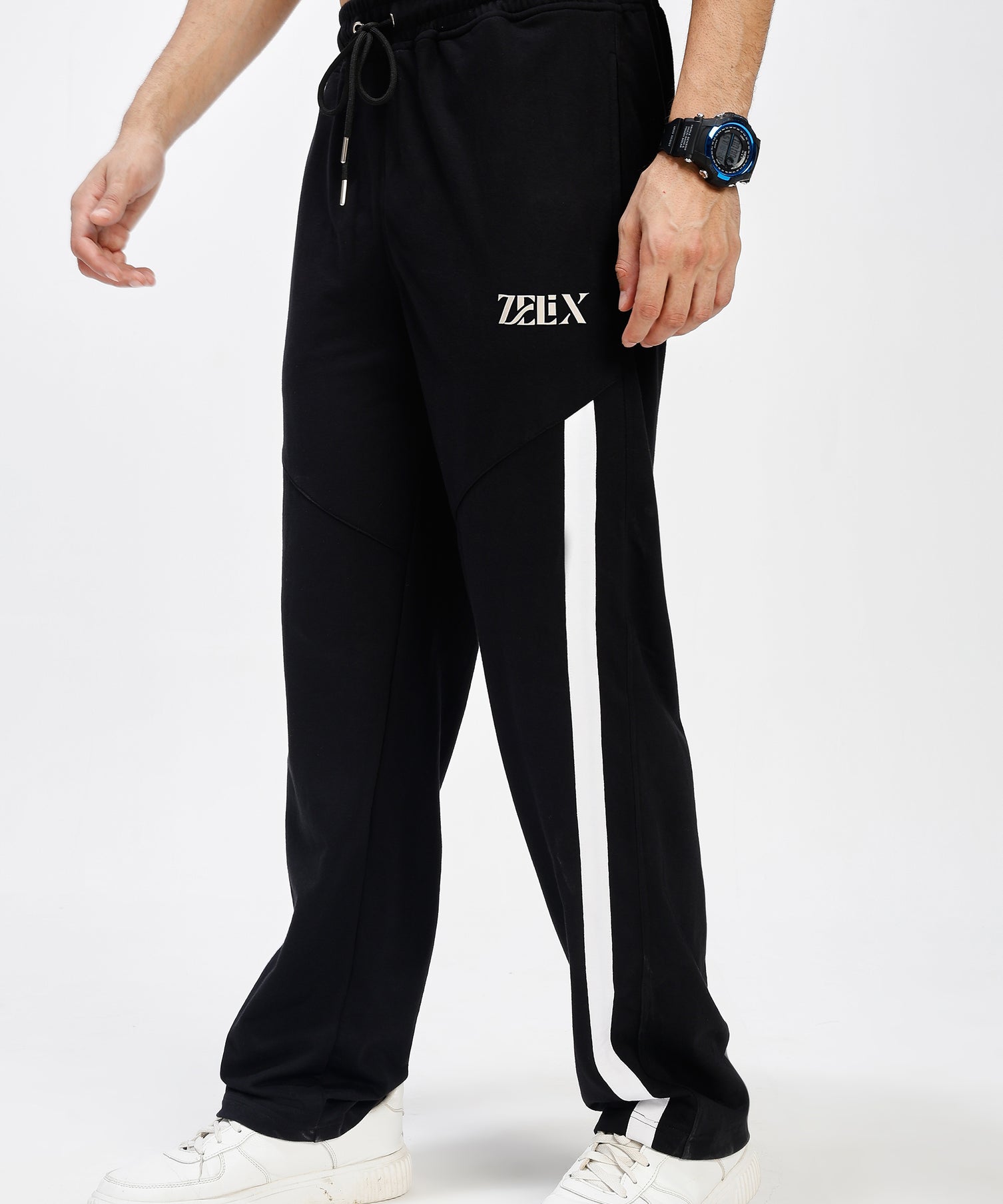 Monochrome Split Jogger Black