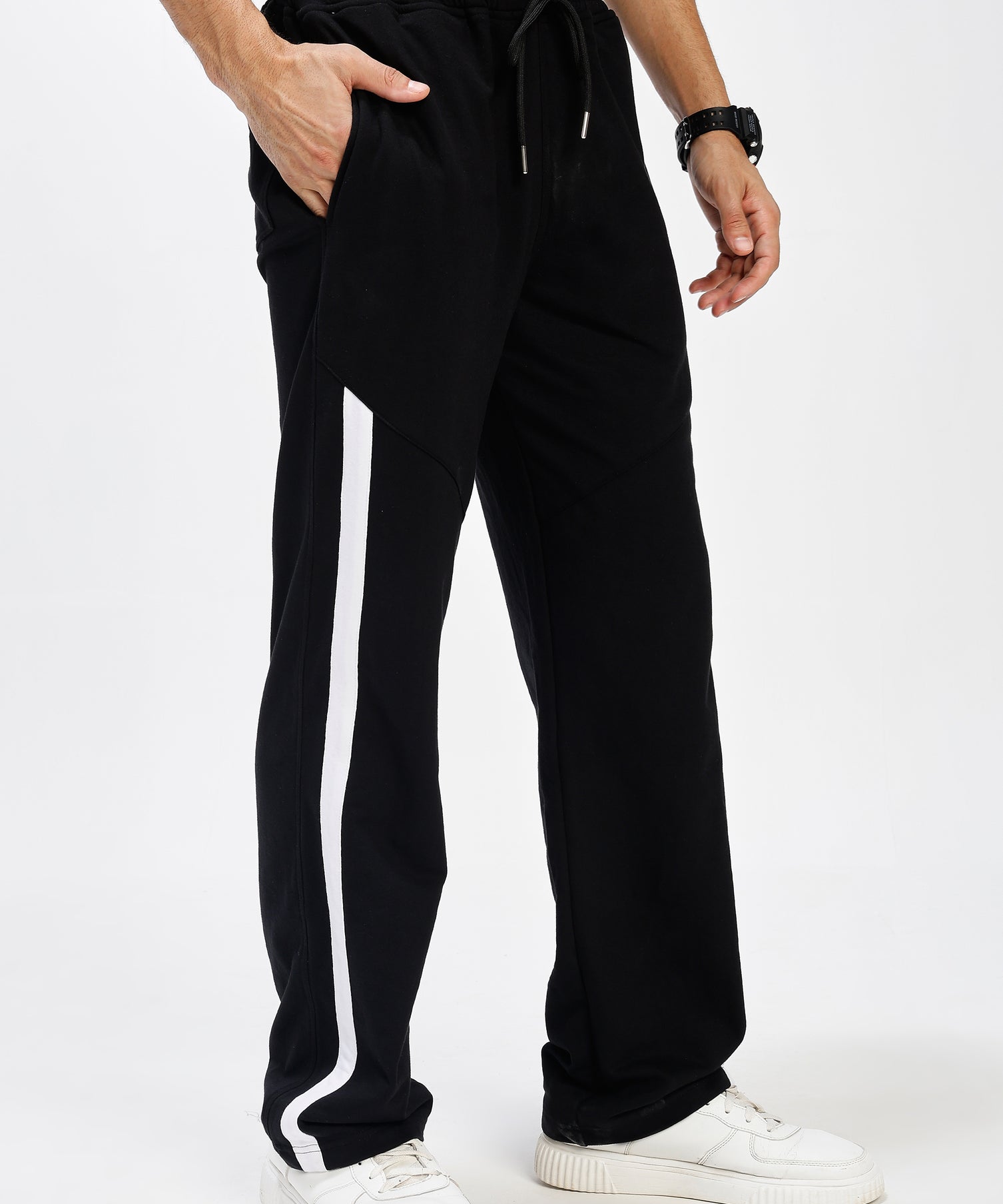 Monochrome Split Jogger Black