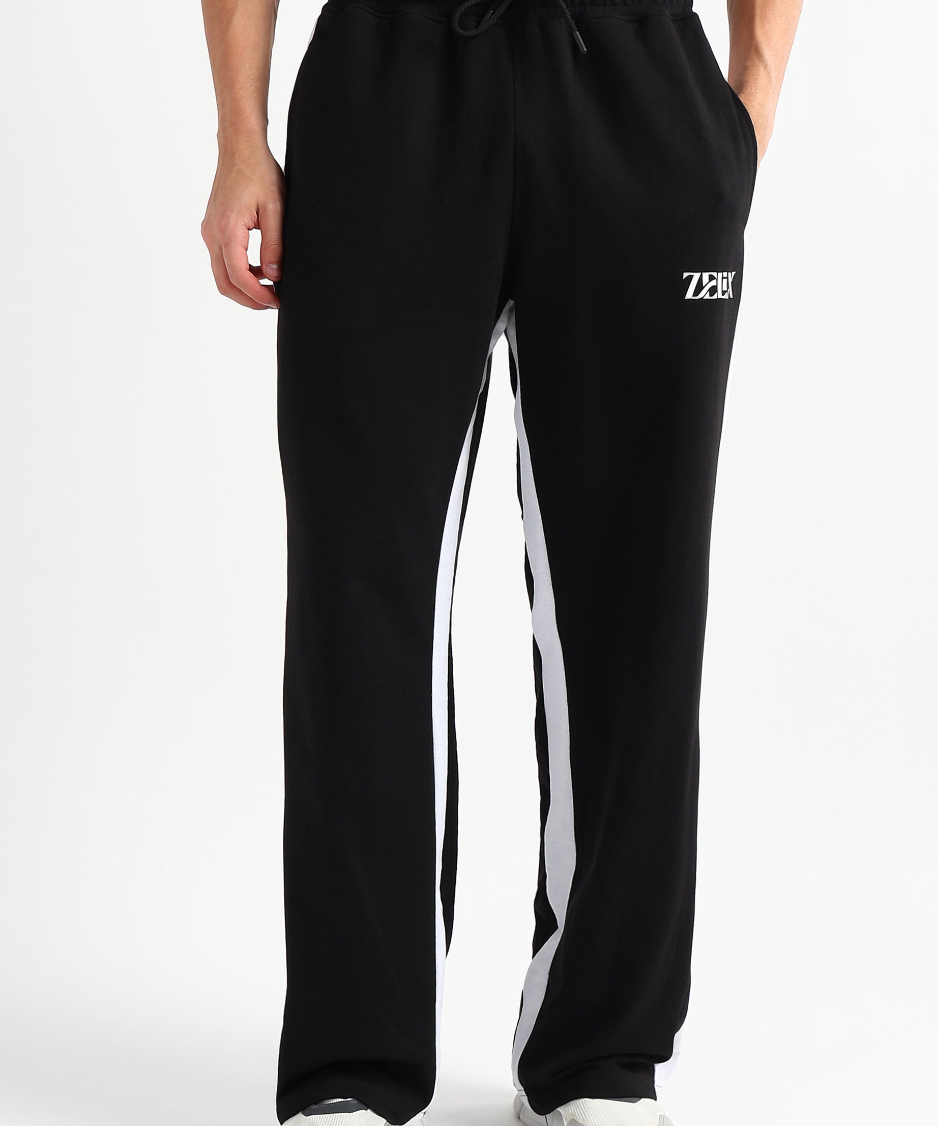 STATIC BAGGY JOGGERS BLACK - WHITE
