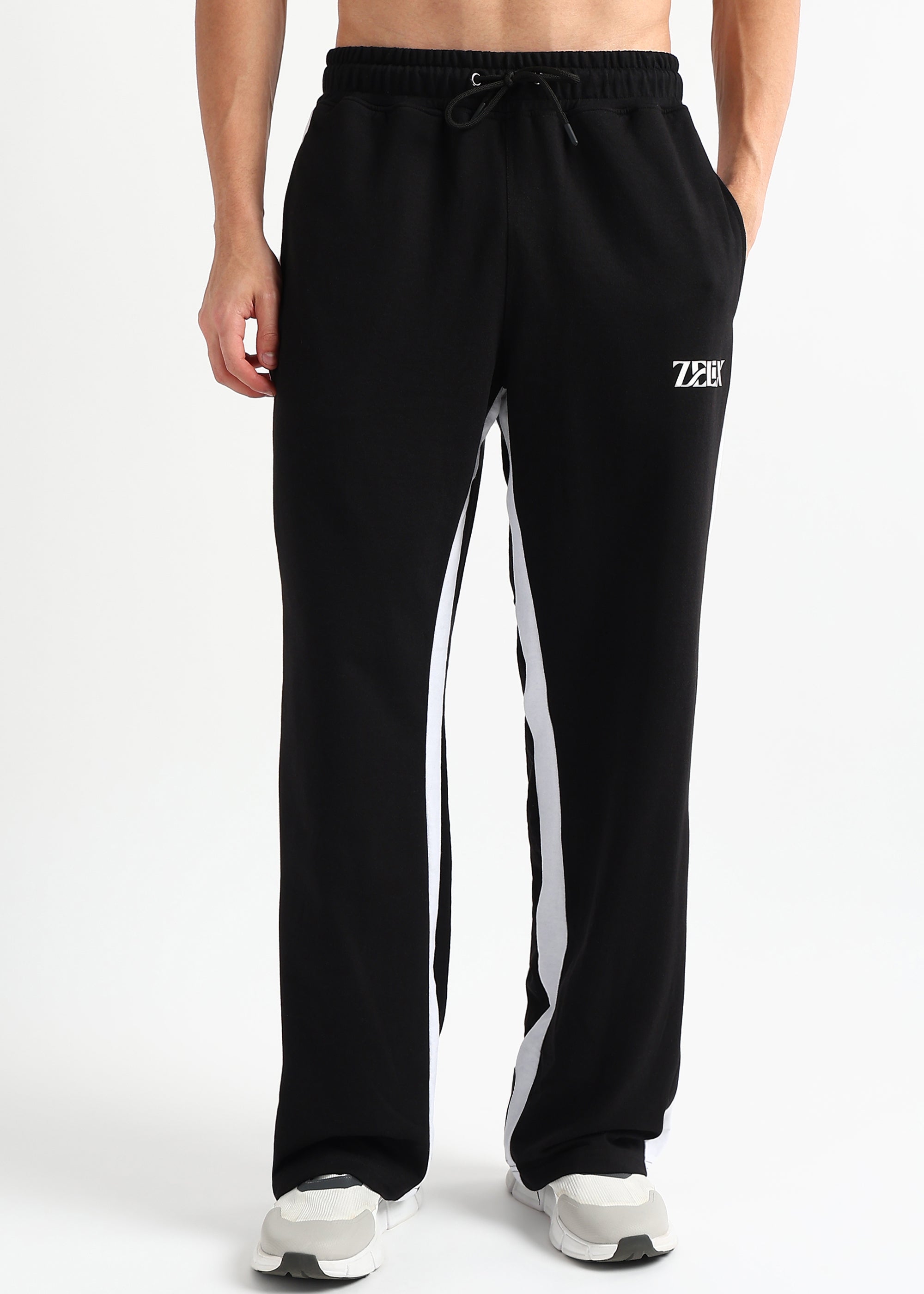 STATIC BAGGY JOGGERS BLACK - WHITE