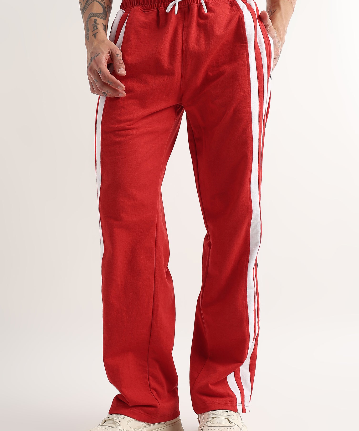 Striped Hustle Jogger Red White
