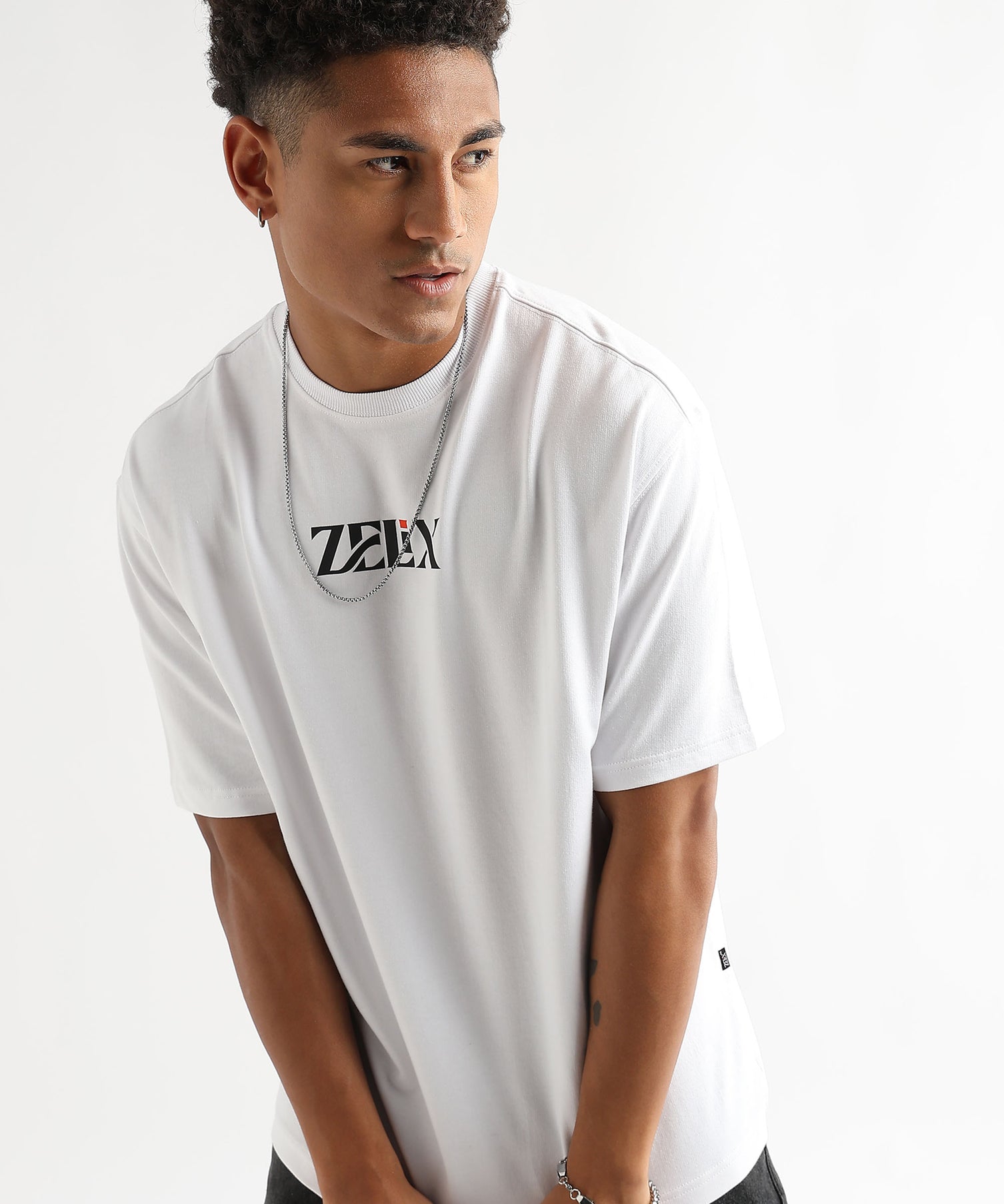 White Wings of Belief oversized graphic streetwear tee