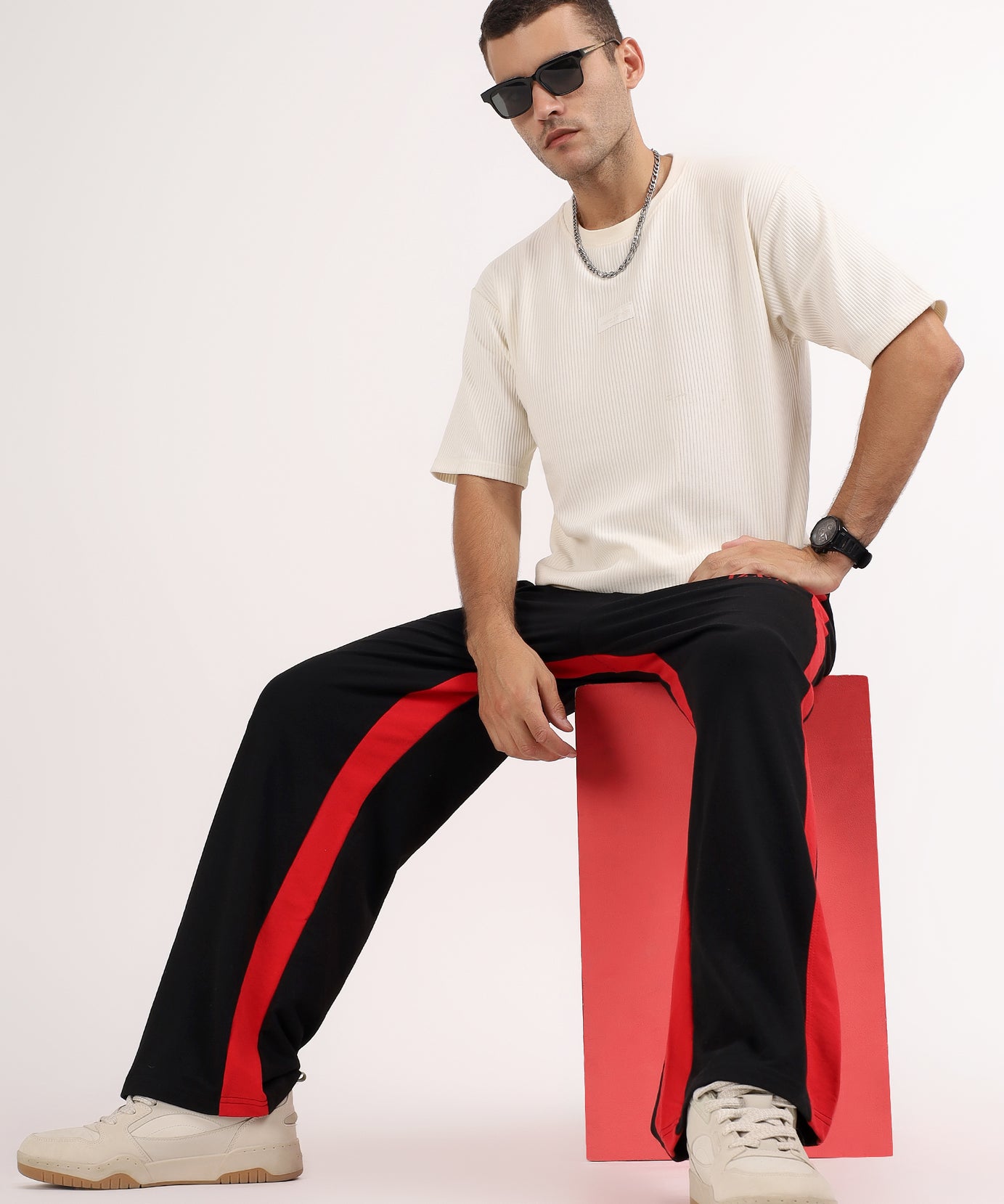 Spitfire Retro Baggy Jogger Black Red