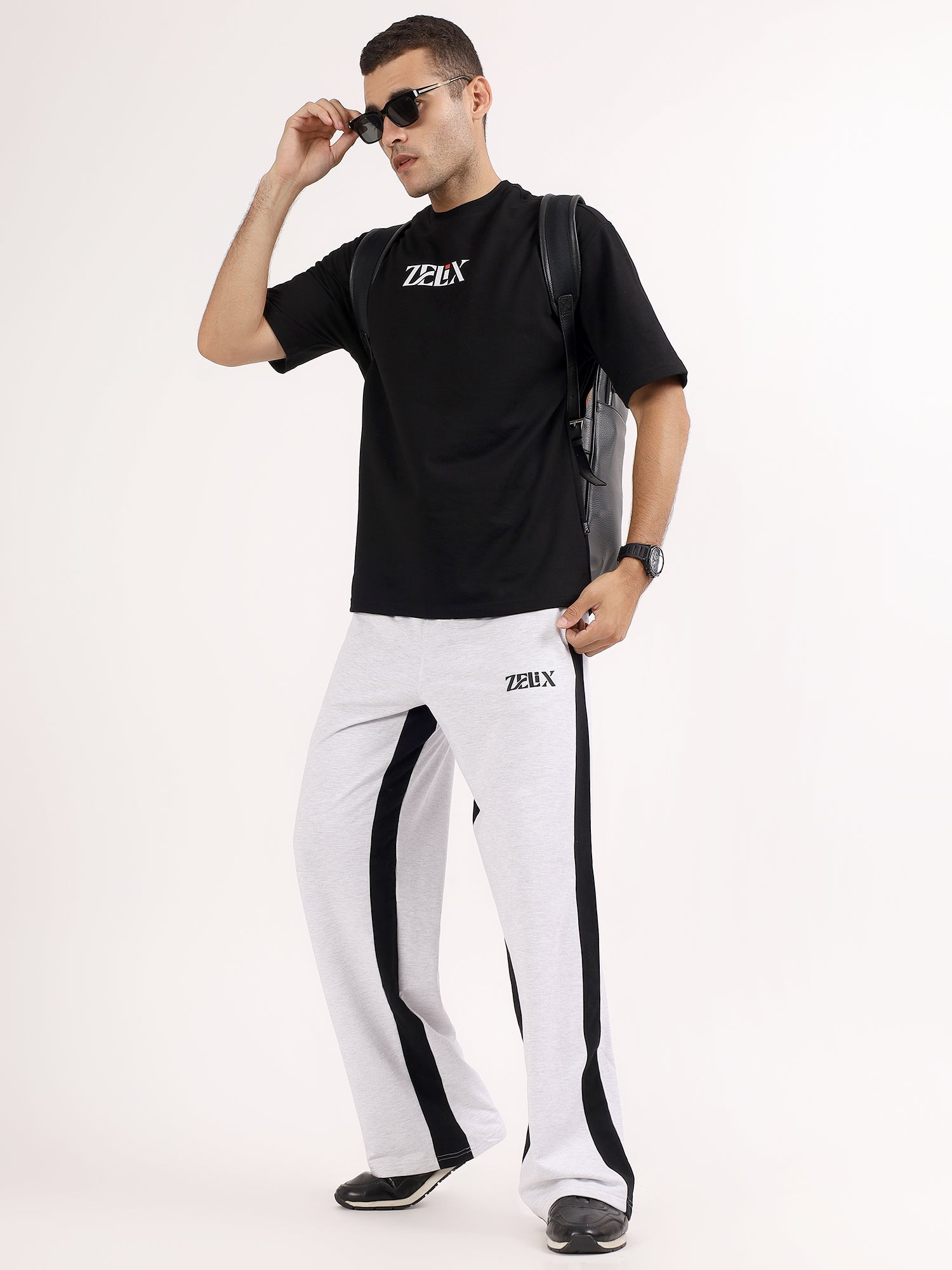 Panda Baggy Jogger Melange Grey Black