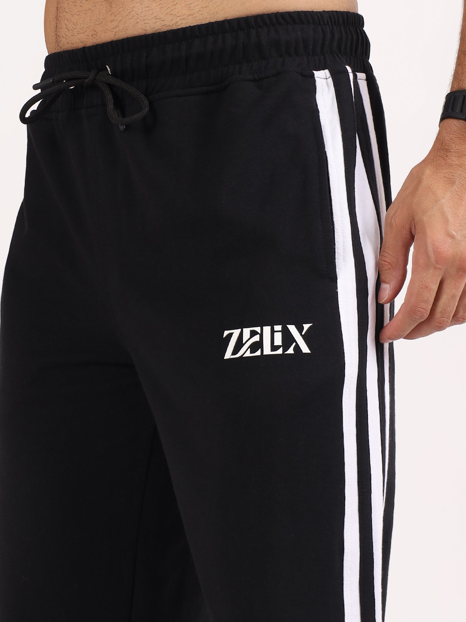 Classic Heather Jogger Black White