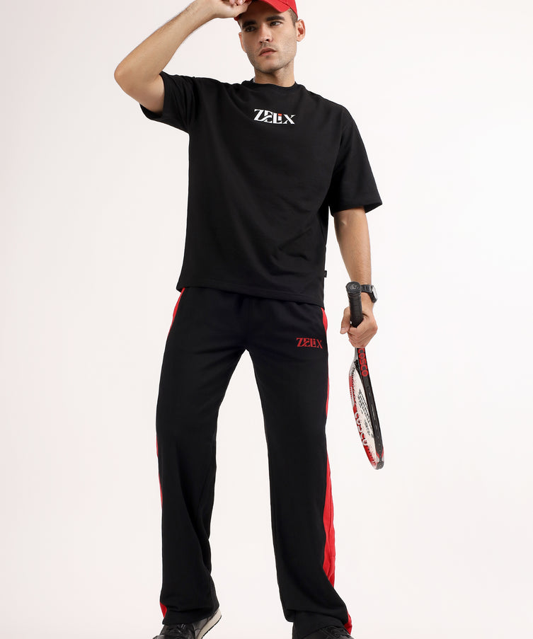 Ignition Stripe Jogger Black Red