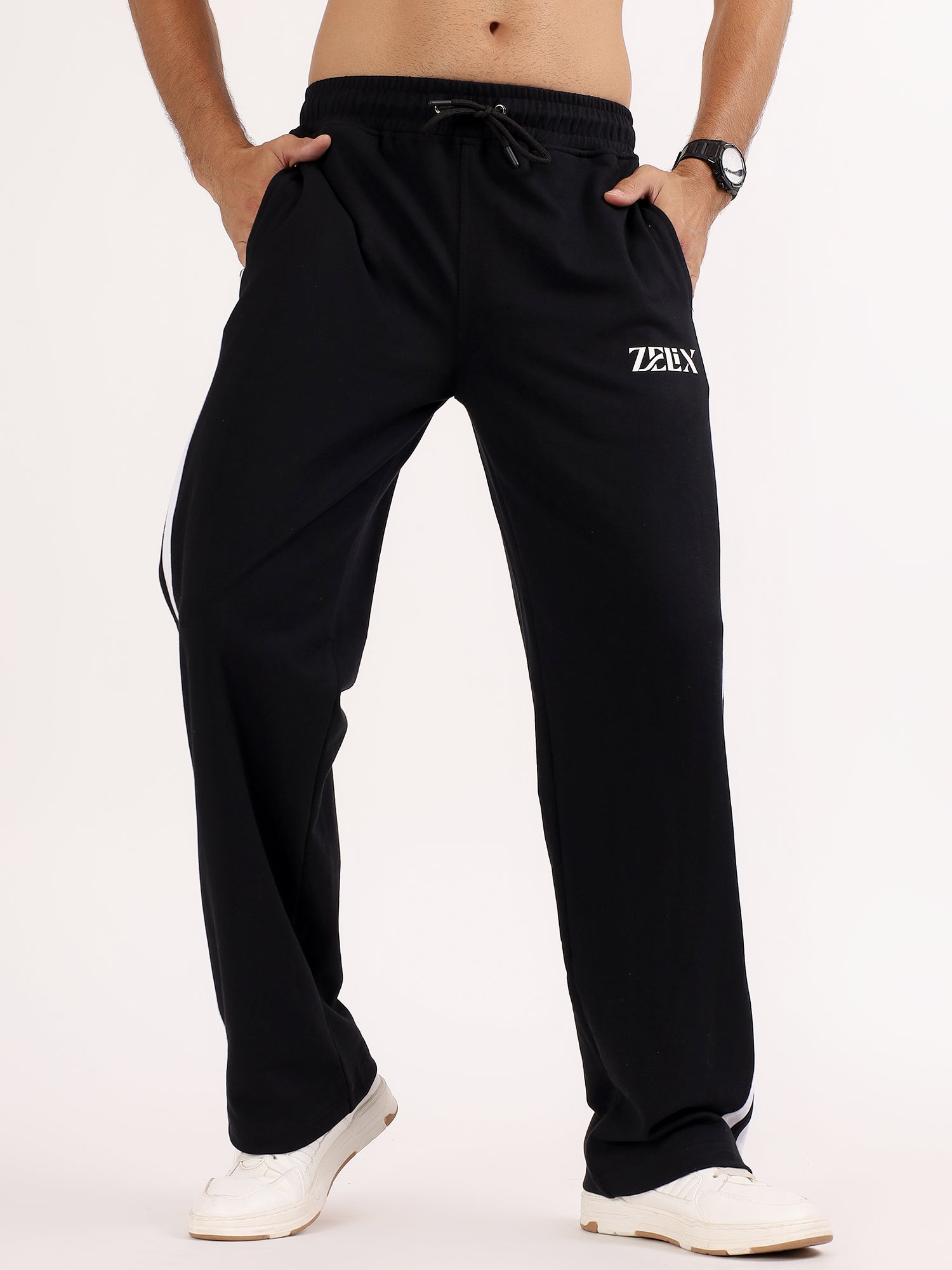 Classic Heather Jogger Black White