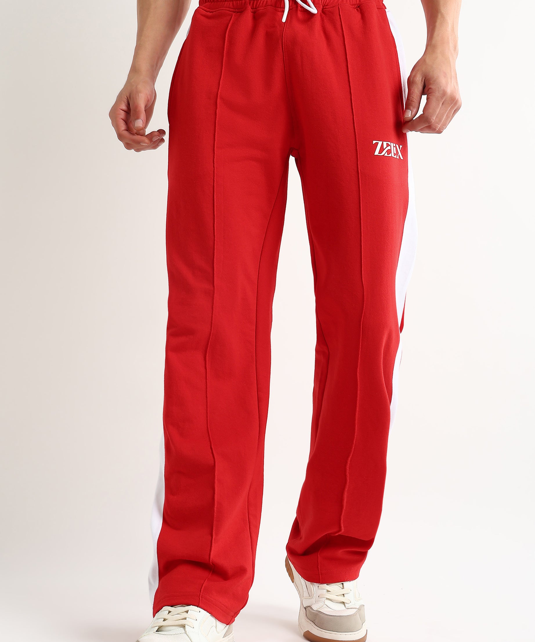 VORTEX SIDE SEAM JOGGERS (RED-WHITE)
