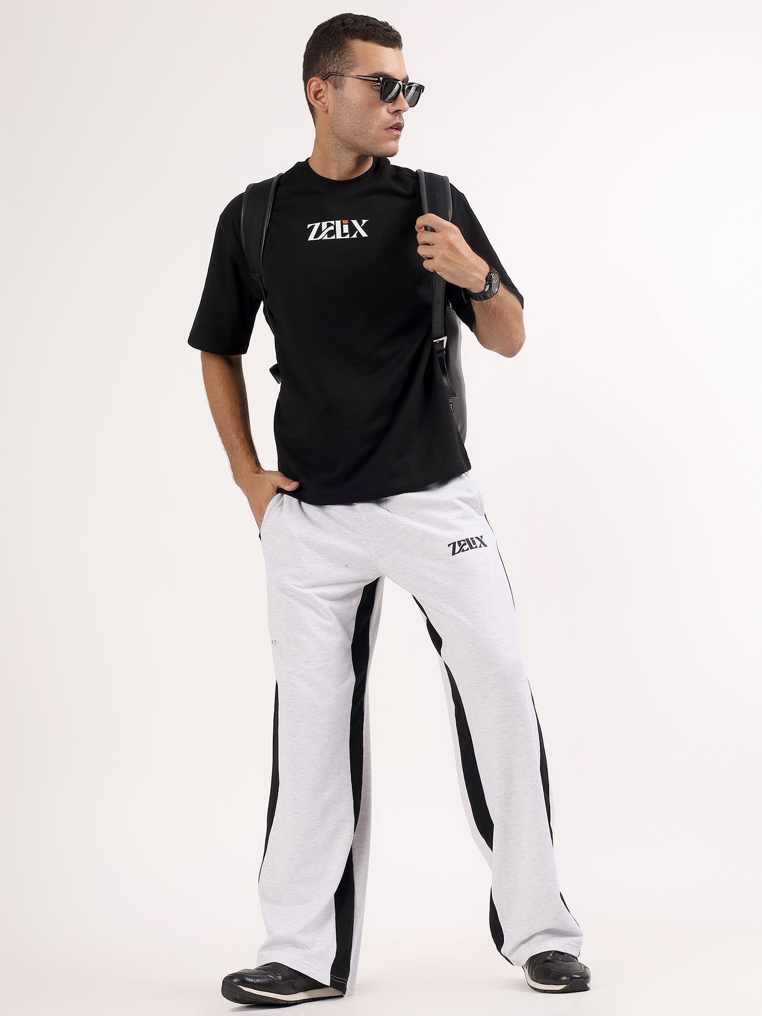 Panda Baggy Jogger Melange Grey Black