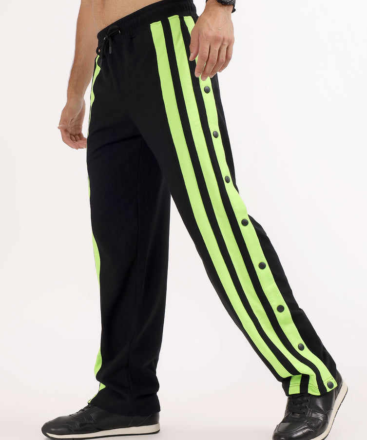 Striped Hustle Jogger Black Neon