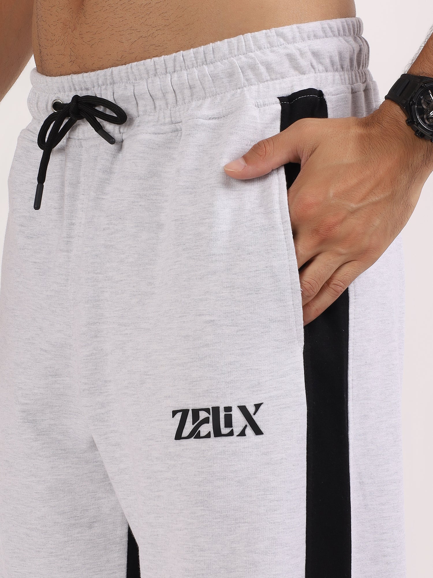 Panda Baggy Jogger Melange Grey Black