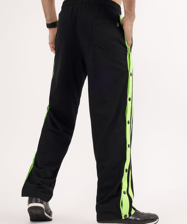 Striped Hustle Jogger Black Neon