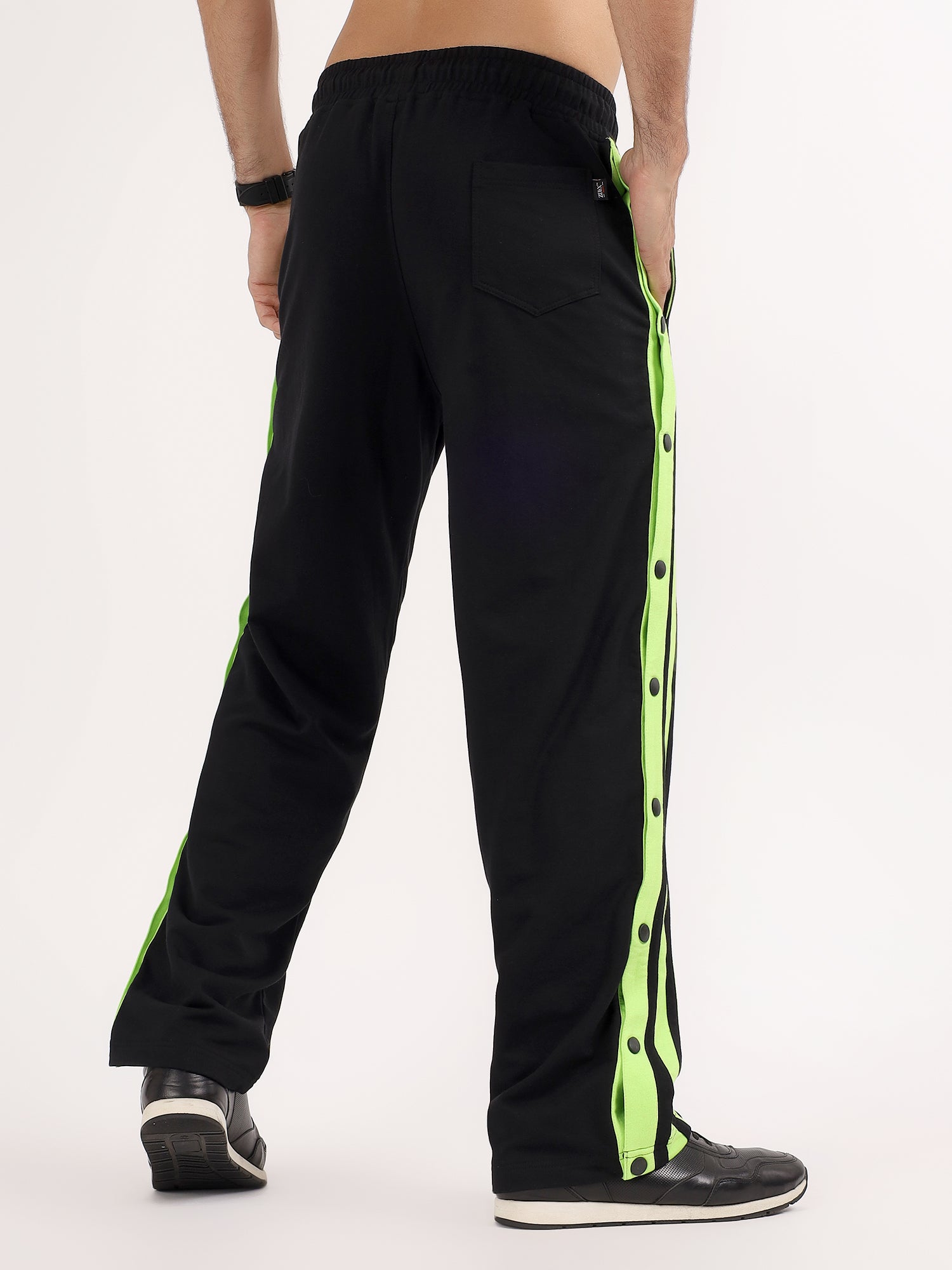 Striped Hustle Jogger Black Neon