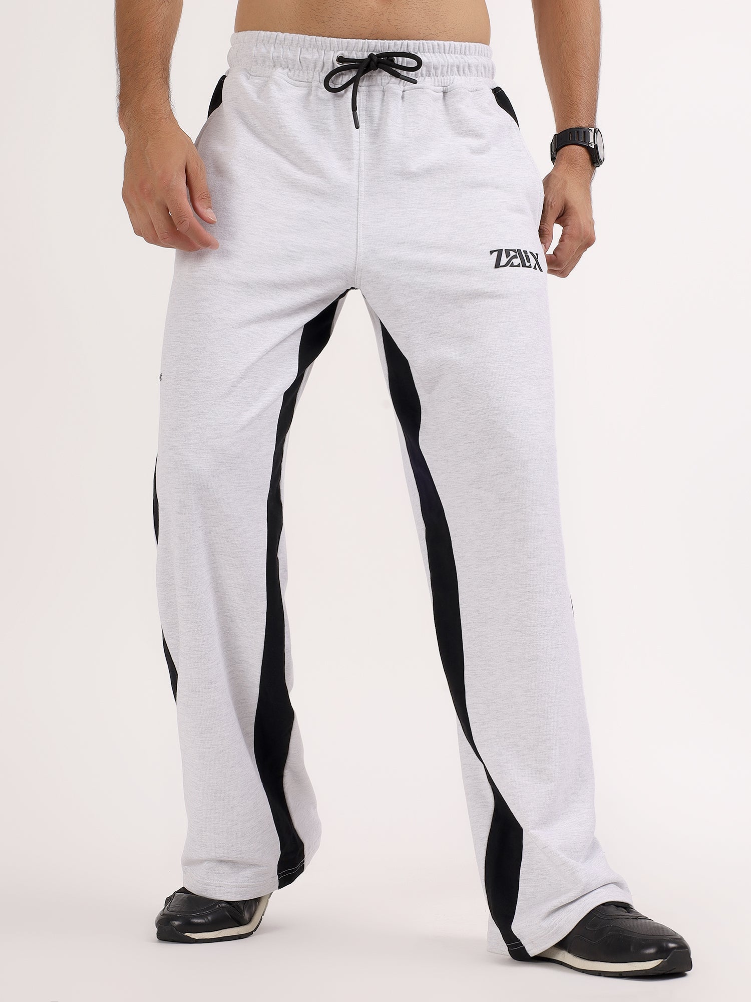 Panda Baggy Jogger Melange Grey Black