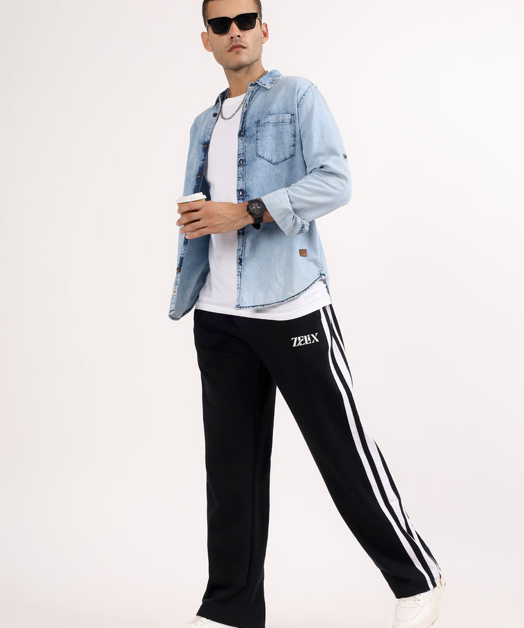 Classic Heather Jogger Black White