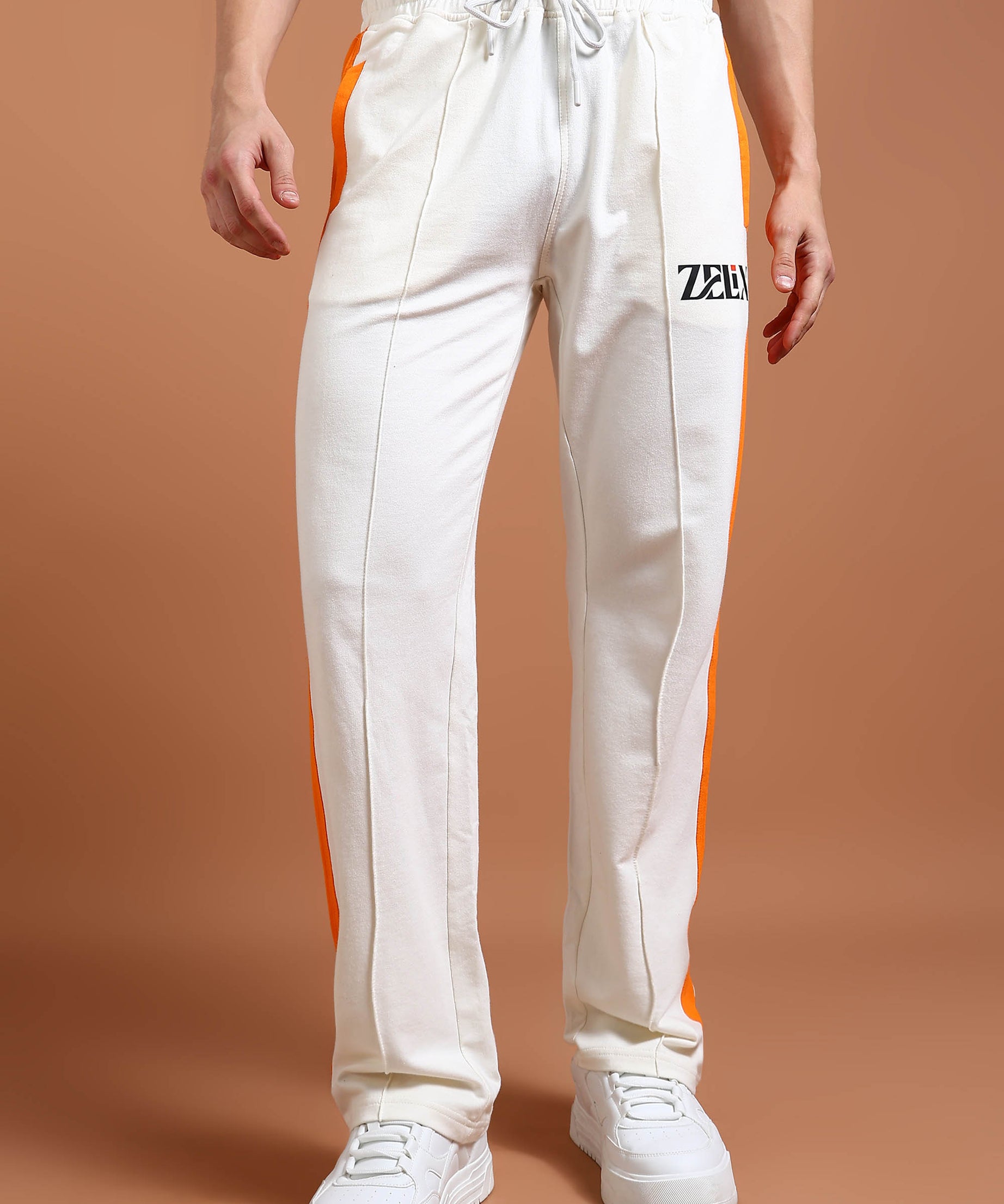Breathable off-white streetwear jogger pants