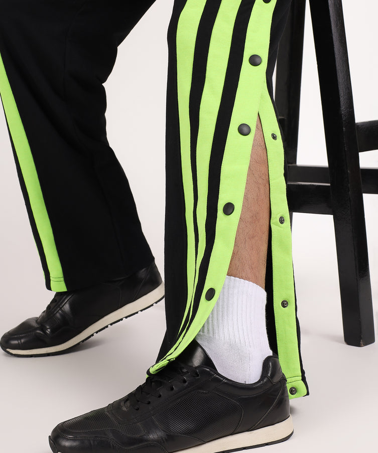 Striped Hustle Jogger Black Neon