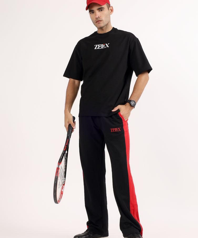 Ignition Stripe Jogger Black Red