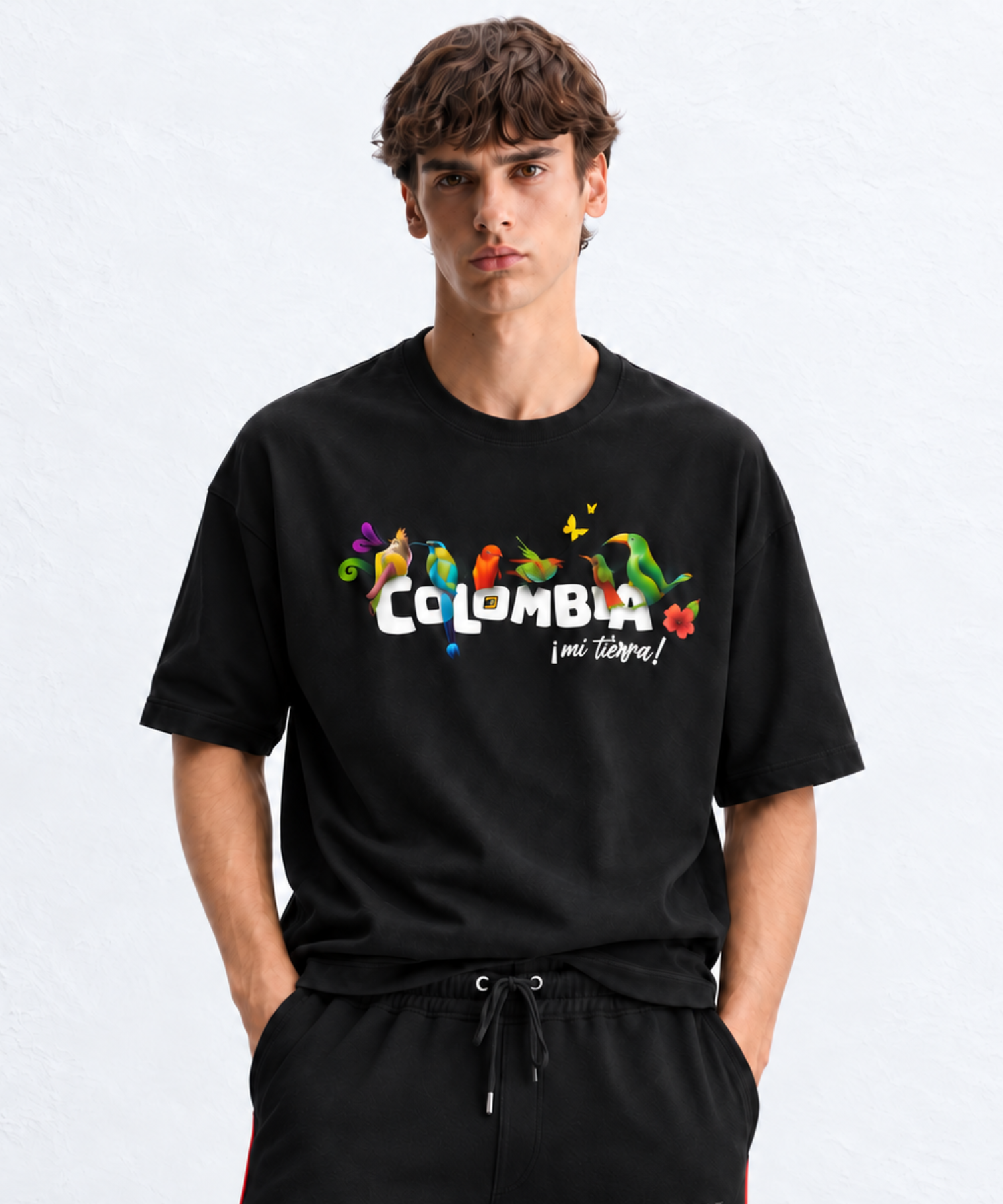 Wild Colombia Over-Sized T-Shirt Black