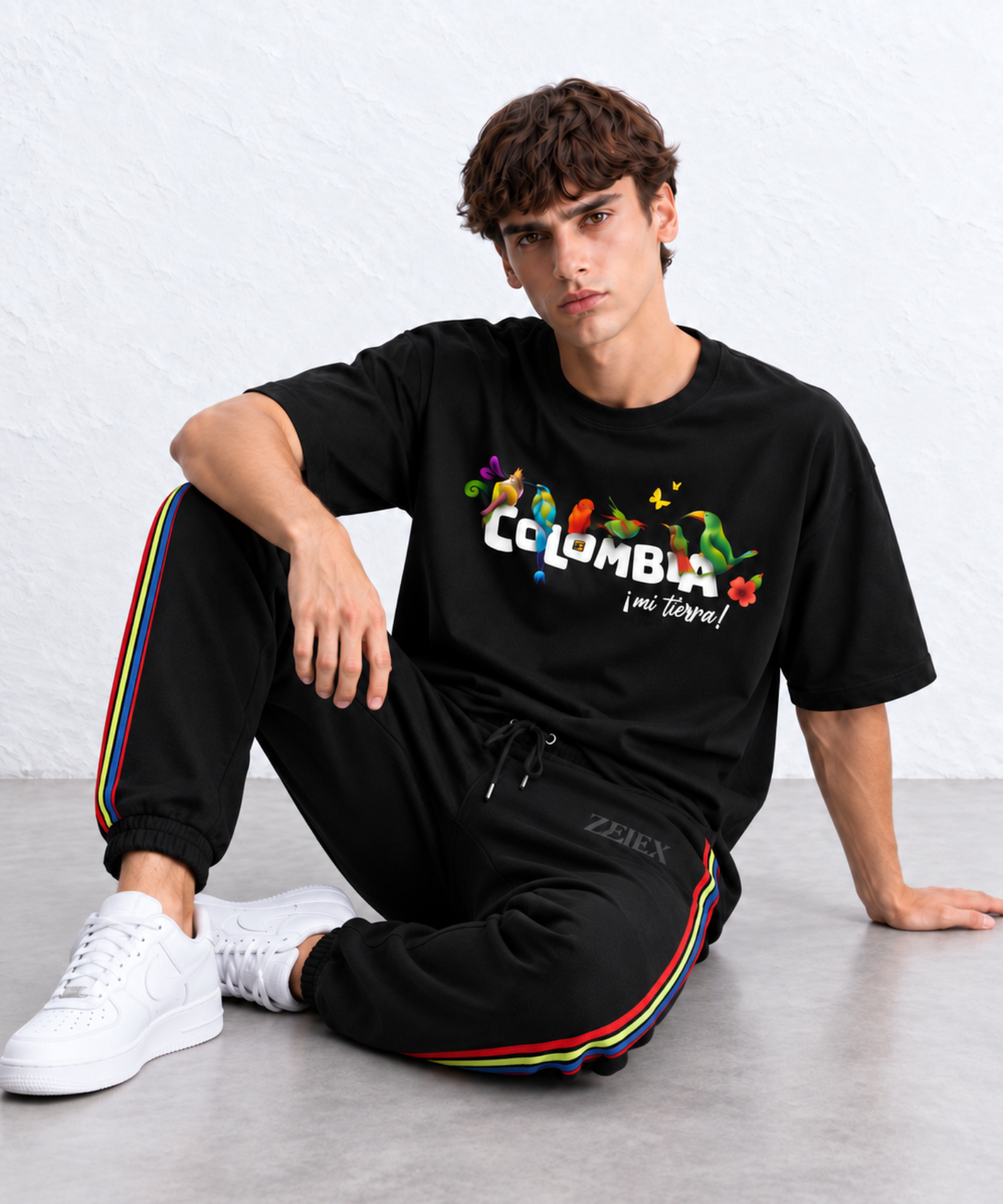 Wild Colombia Over-Sized T-Shirt Black