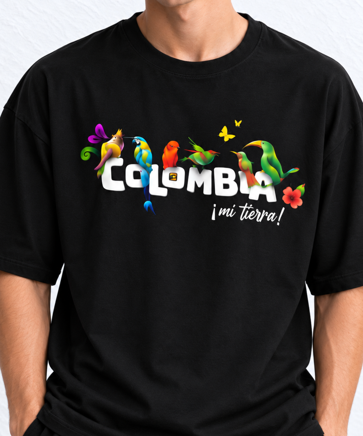 Wild Colombia Over-Sized T-Shirt Black
