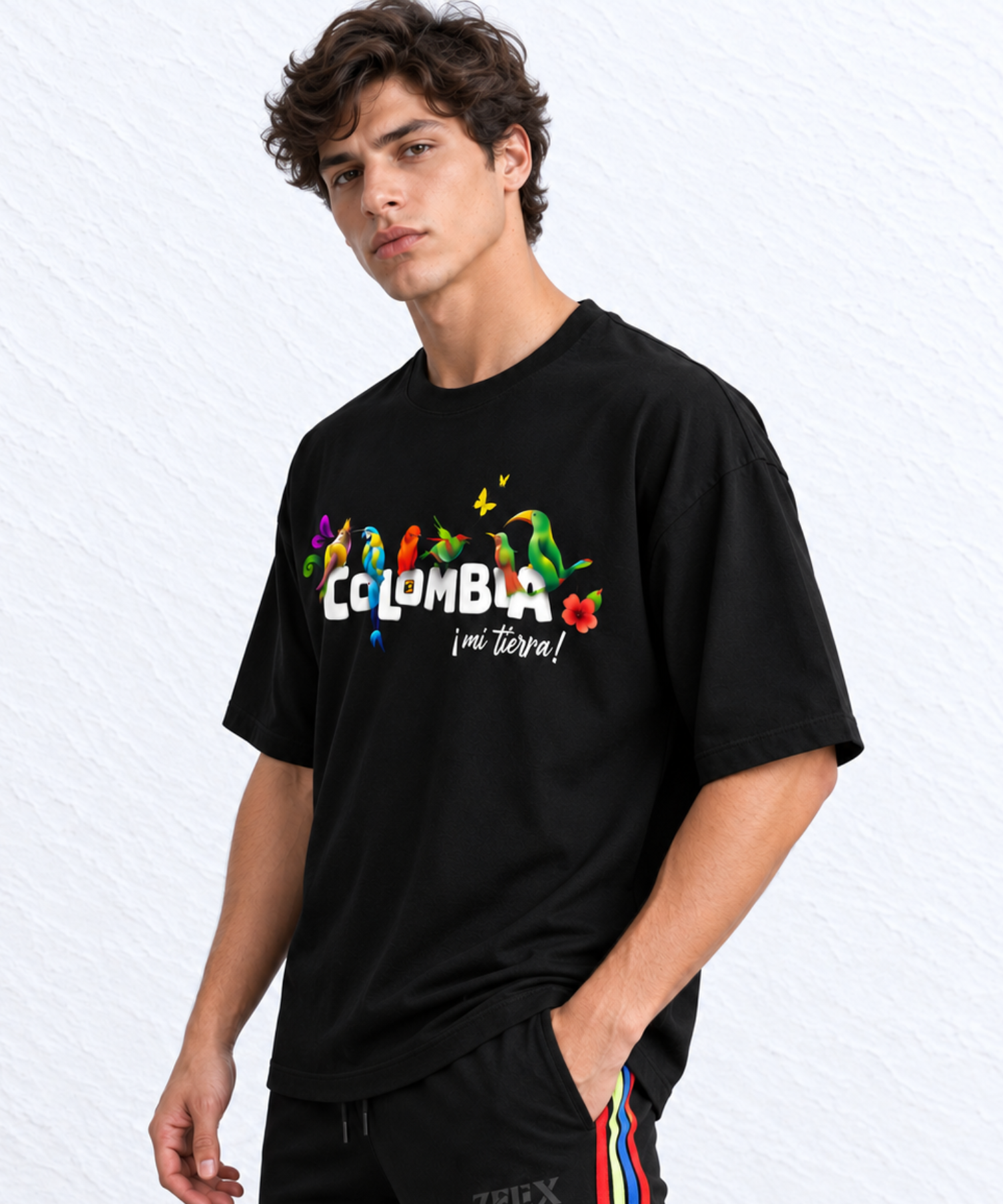 Wild Colombia Over-Sized T-Shirt Black