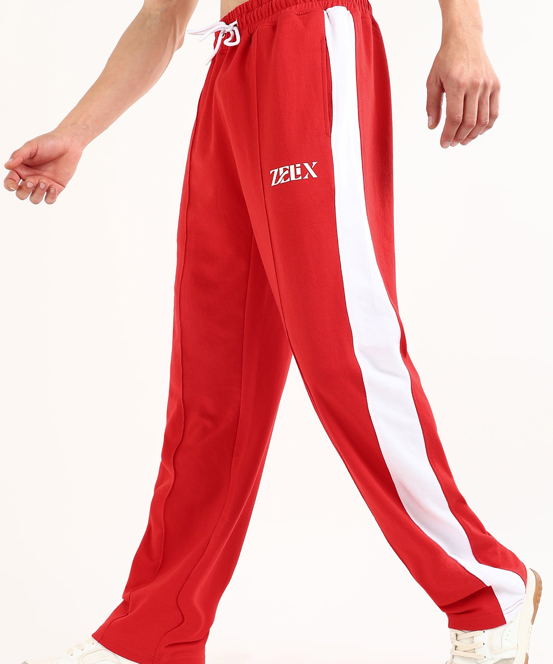 VORTEX SIDE SEAM JOGGERS (RED-WHITE)